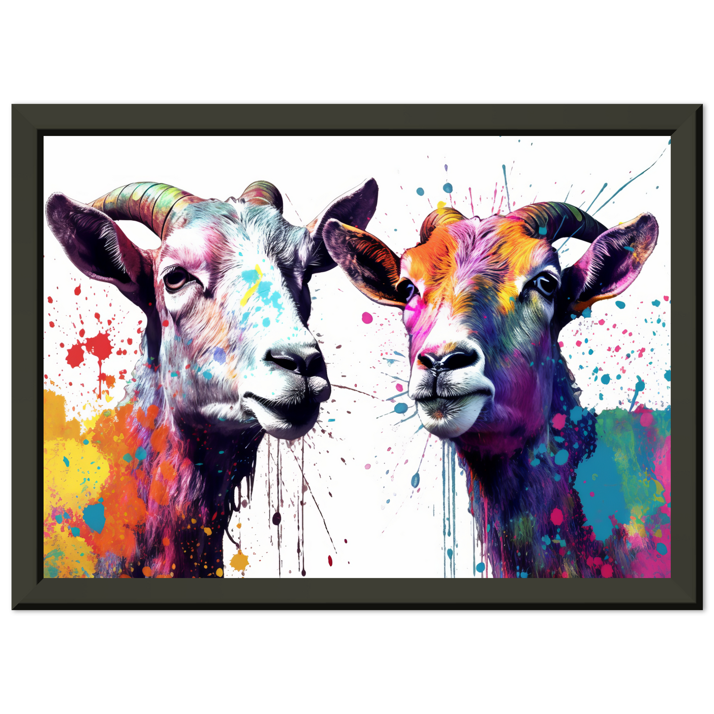 Ziegen Ziege Pop-Art (GOAT13)