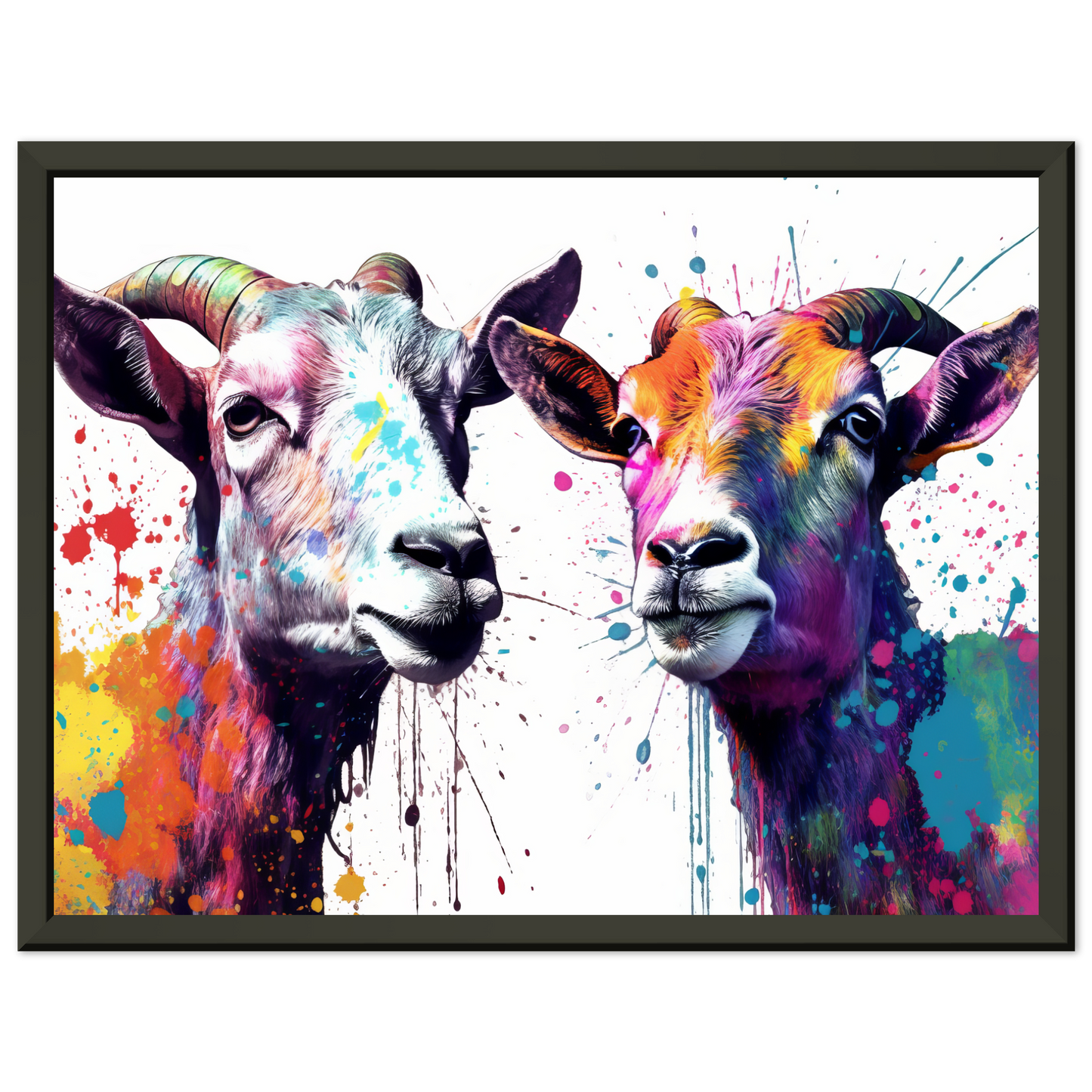 Ziegen Ziege Pop-Art (GOAT13)