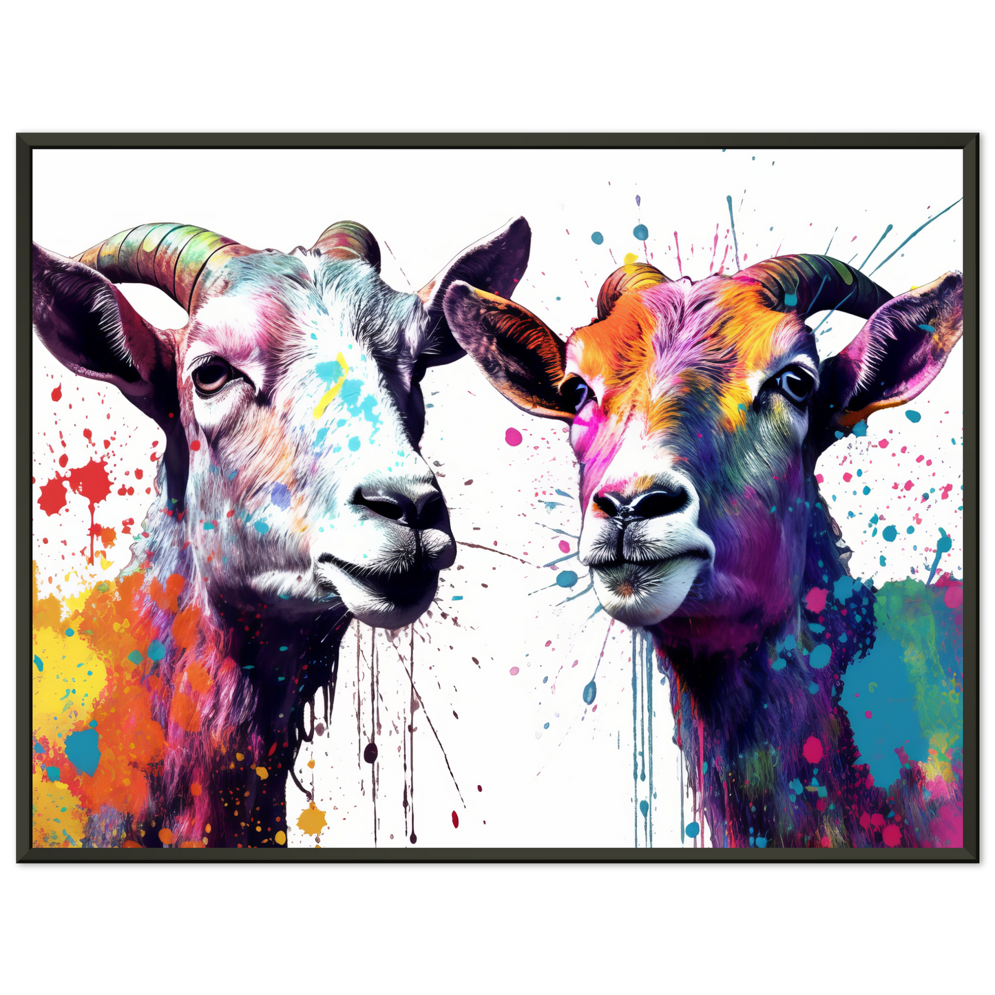 Ziegen Ziege Pop-Art (GOAT13)