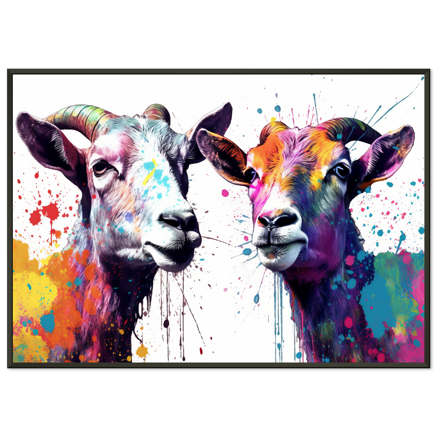 Ziegen Ziege Pop-Art (GOAT13)