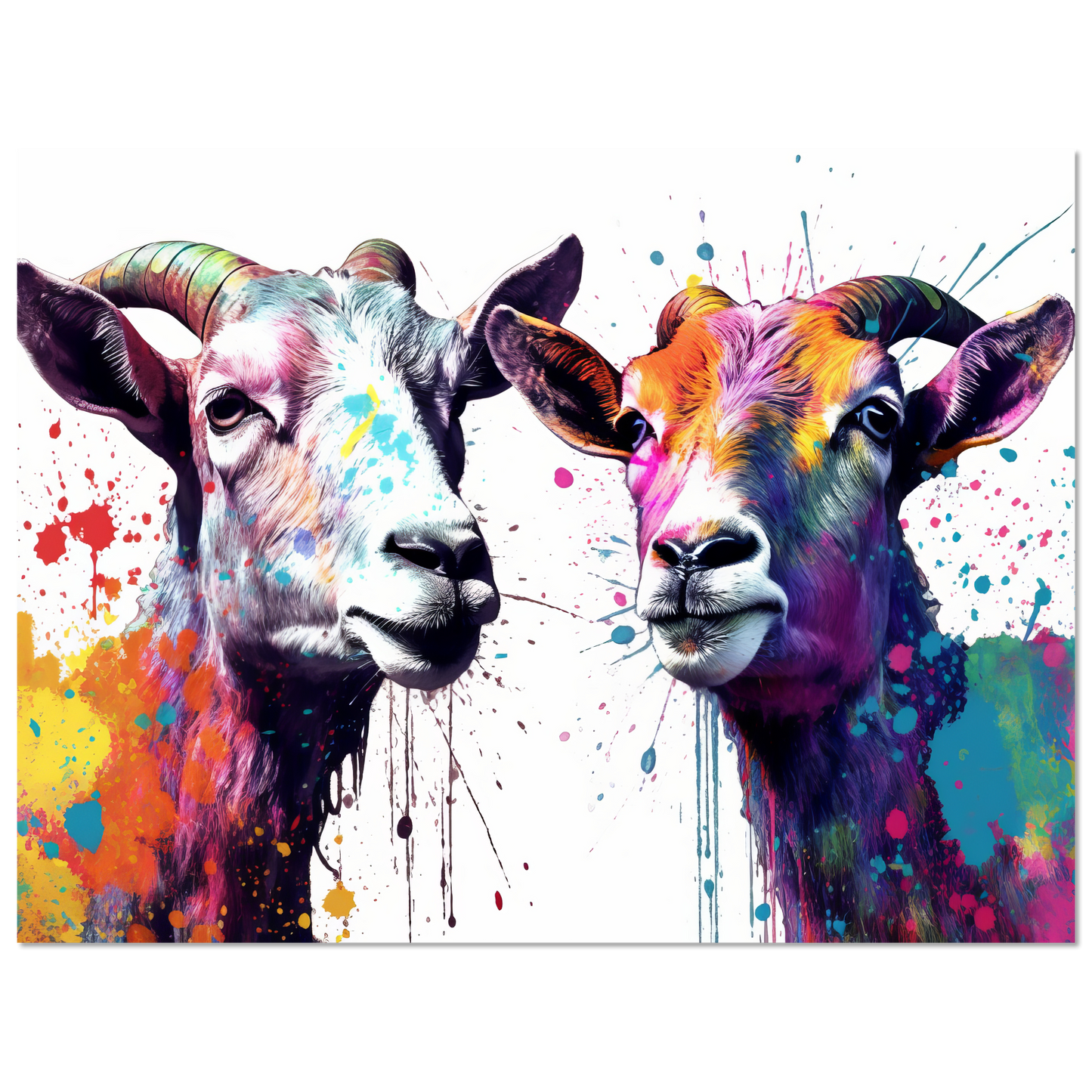 Ziegen Ziege Pop-Art (GOAT13)