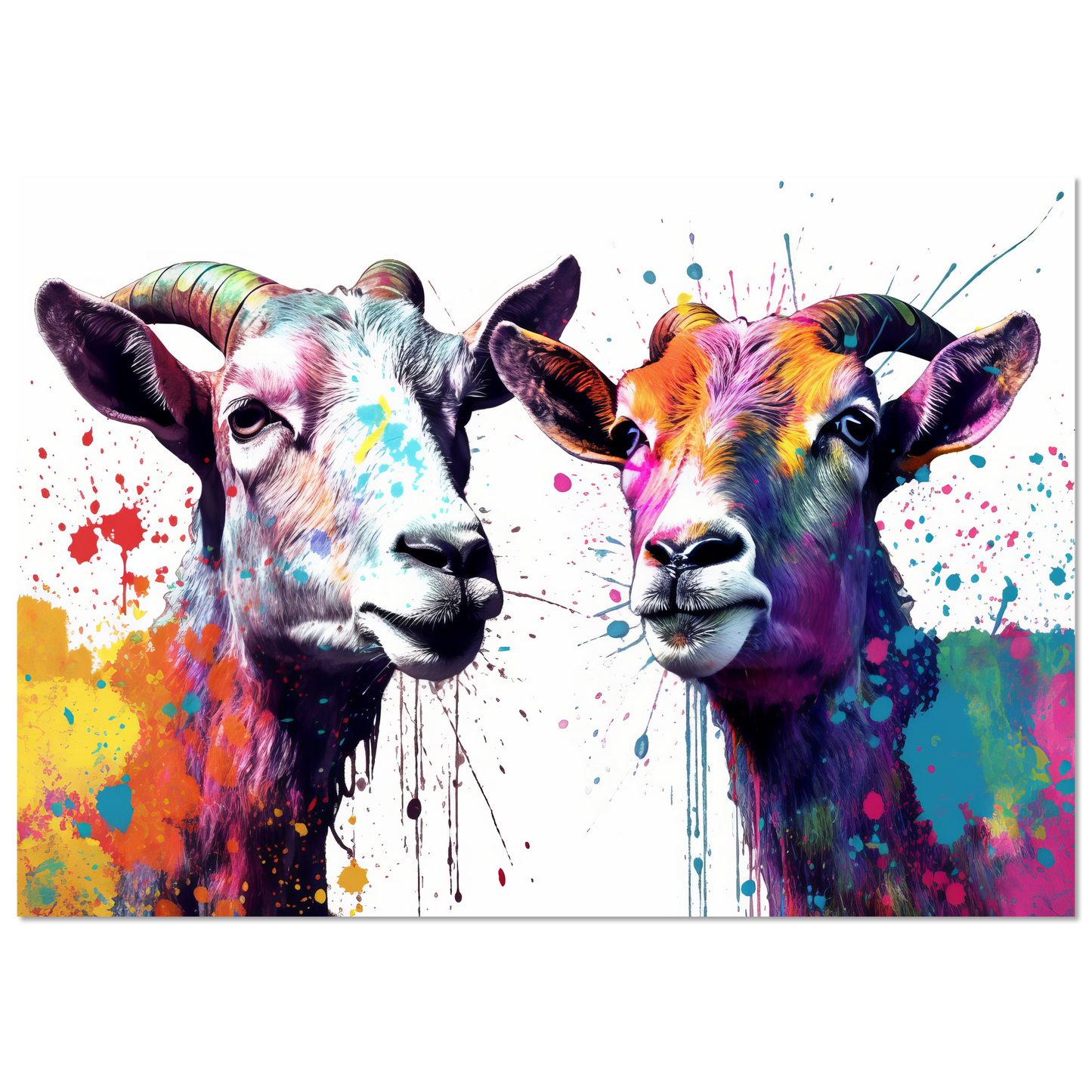 Ziegen Ziege Pop-Art (GOAT13)