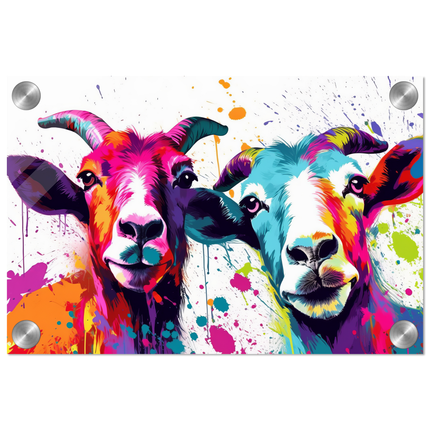 Ziegen Ziege Pop-Art (GOAT14)