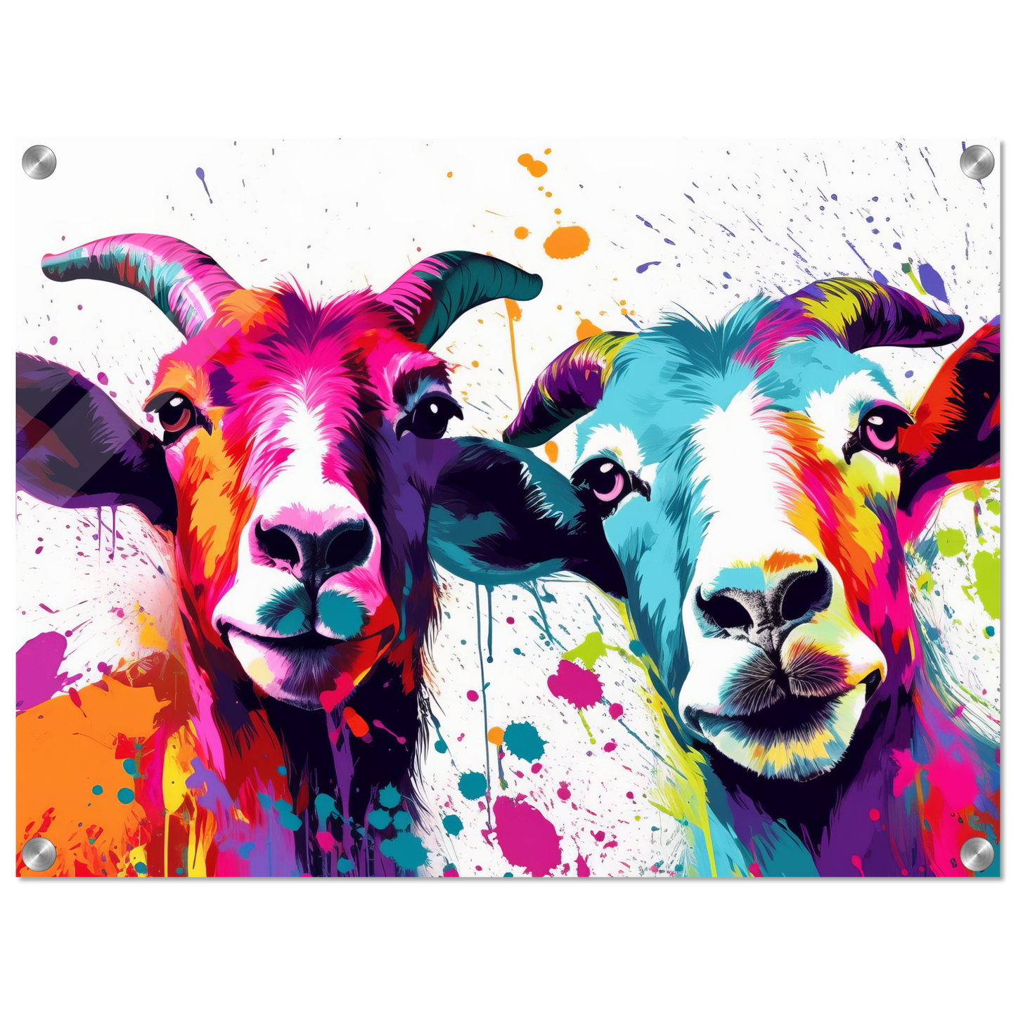 Ziegen Ziege Pop-Art (GOAT14)