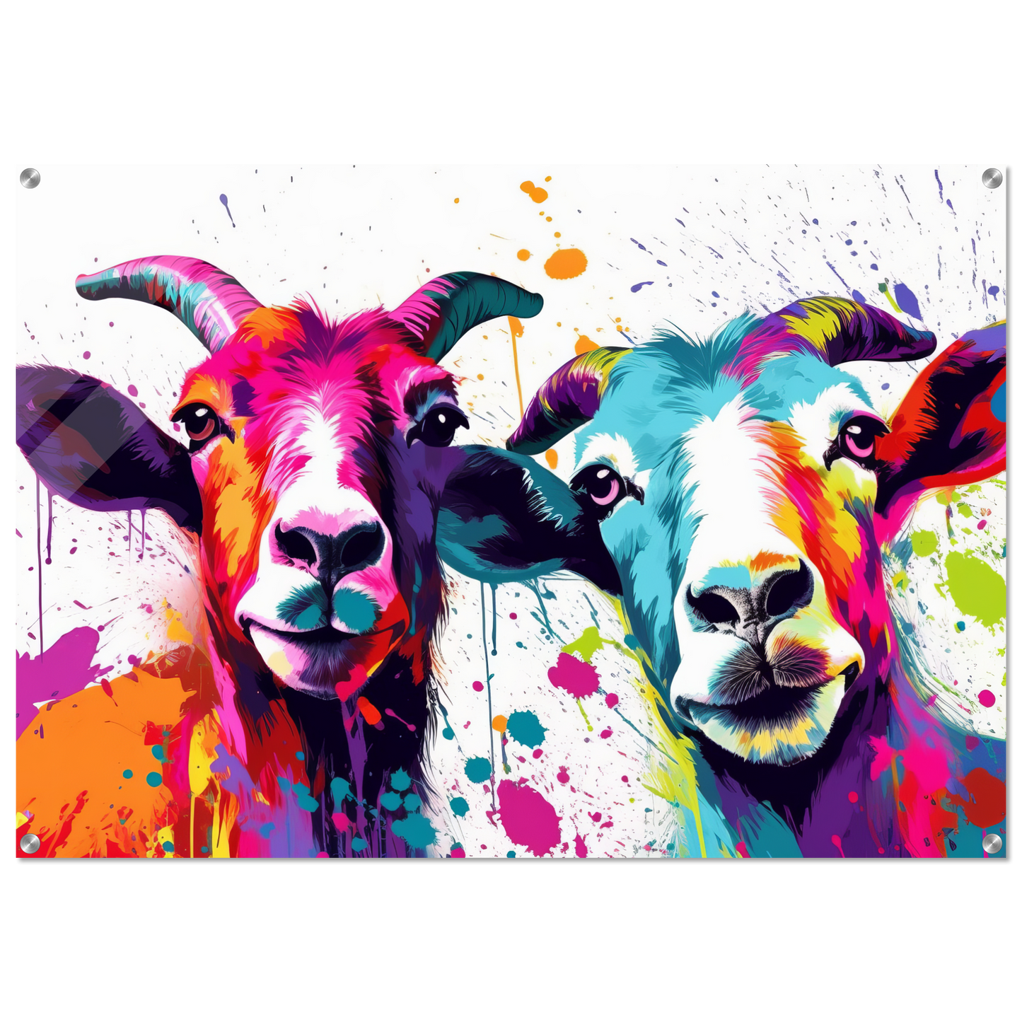 Ziegen Ziege Pop-Art (GOAT14)