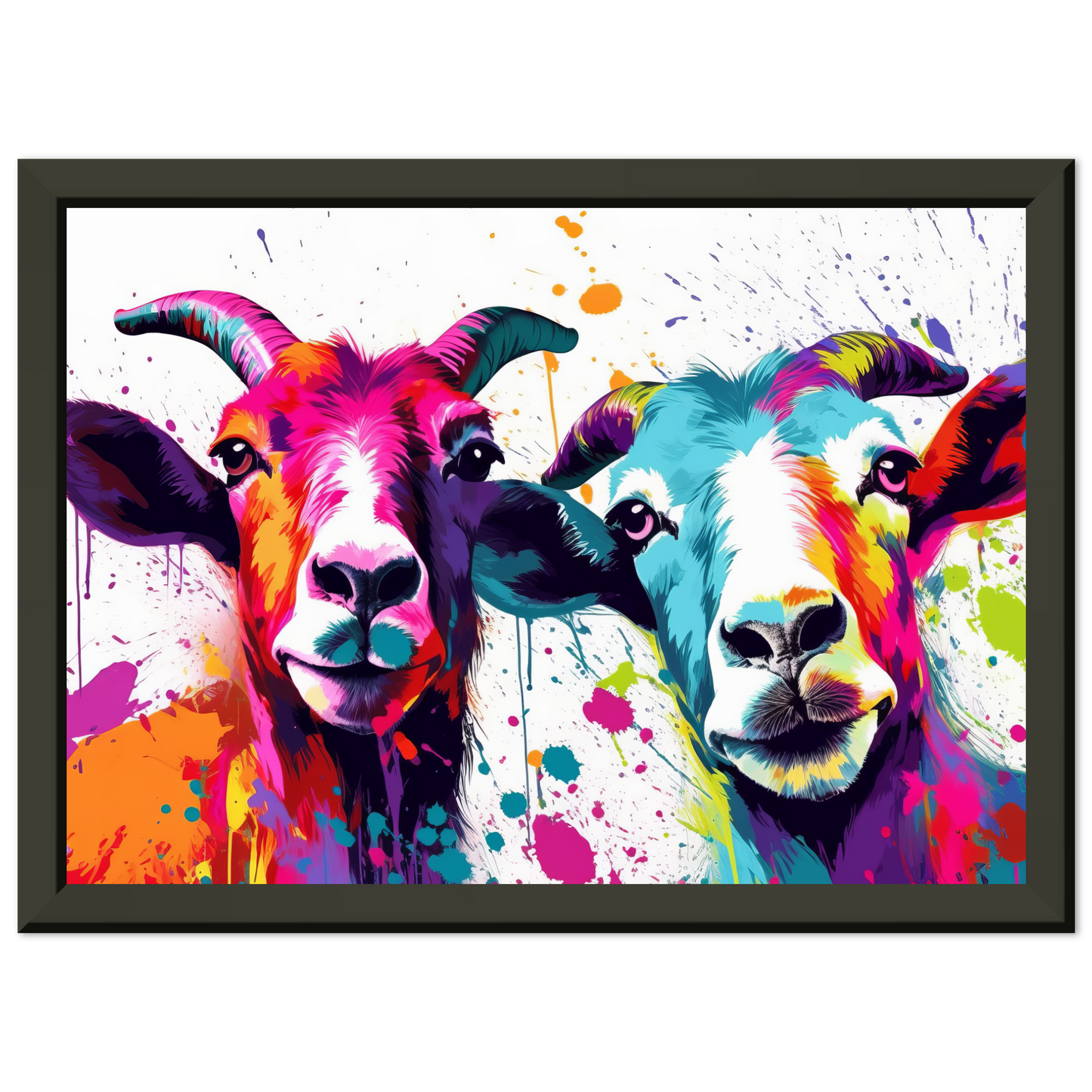 Ziegen Ziege Pop-Art (GOAT14)