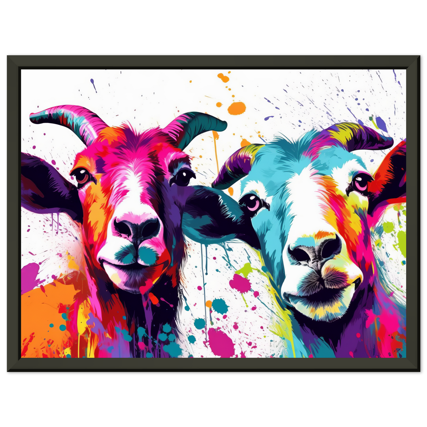 Ziegen Ziege Pop-Art (GOAT14)