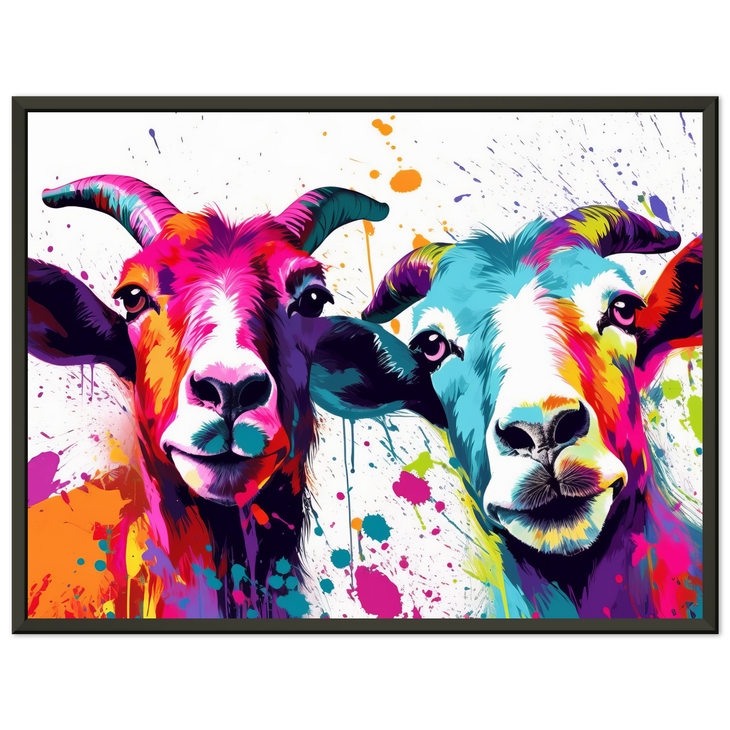 Ziegen Ziege Pop-Art (GOAT14)