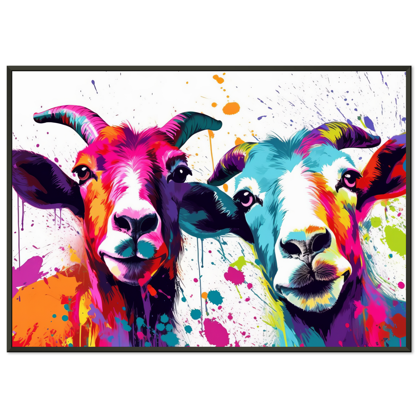 Ziegen Ziege Pop-Art (GOAT14)
