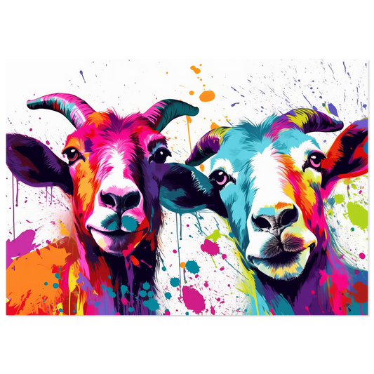 Goats goat pop art (GOAT14)