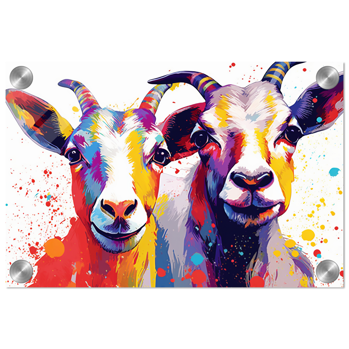 Ziegen Ziege Pop-Art (GOAT15)
