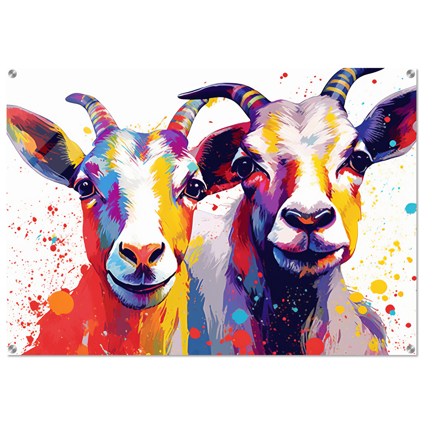 Ziegen Ziege Pop-Art (GOAT15)