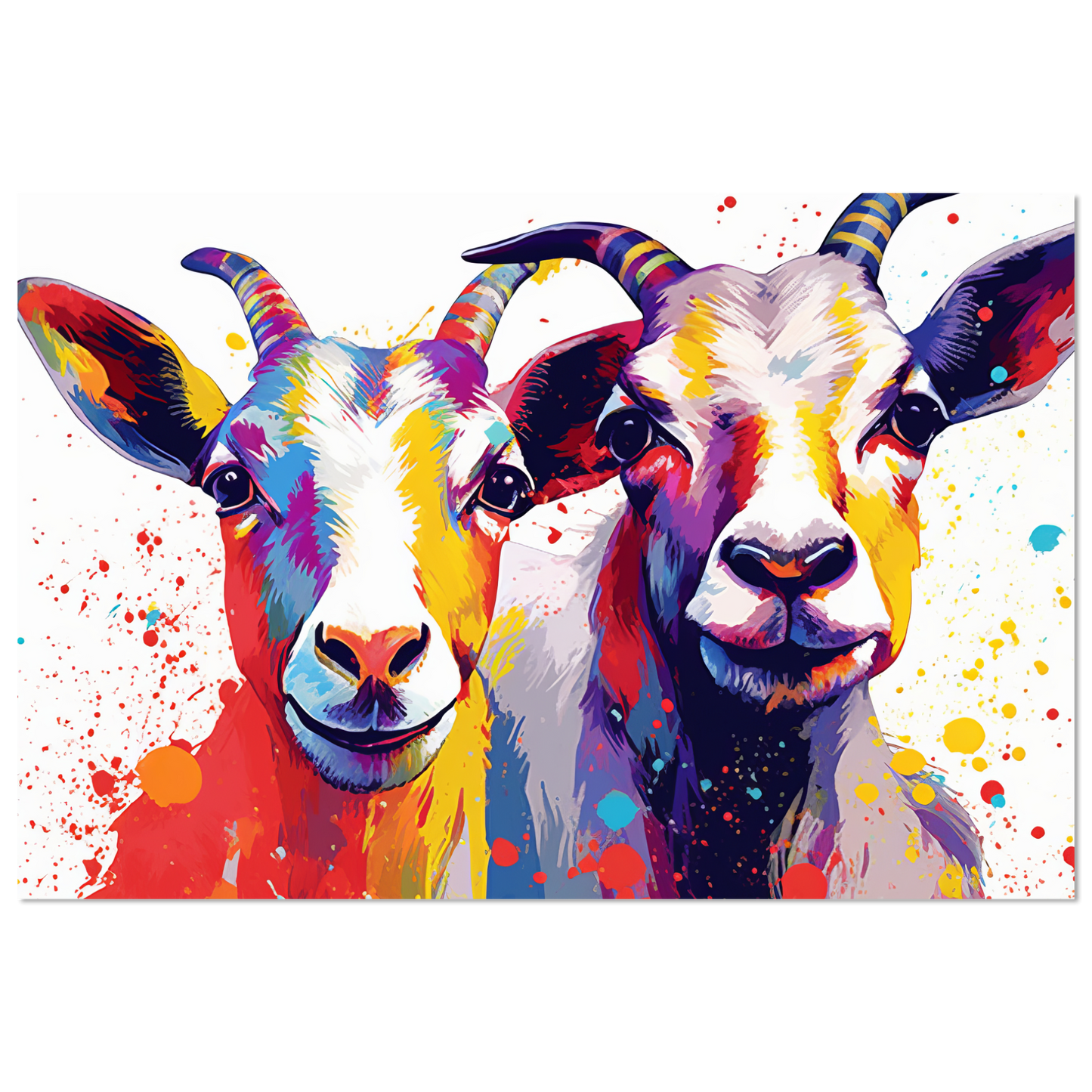 Ziegen Ziege Pop-Art (GOAT15)