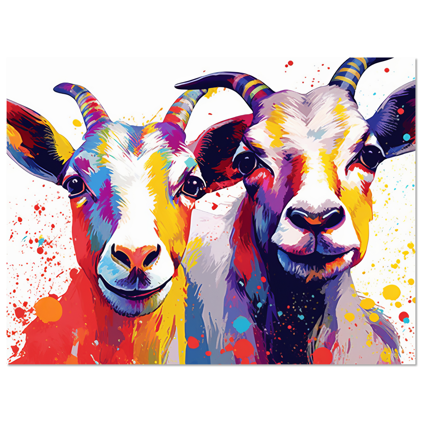Ziegen Ziege Pop-Art (GOAT15)