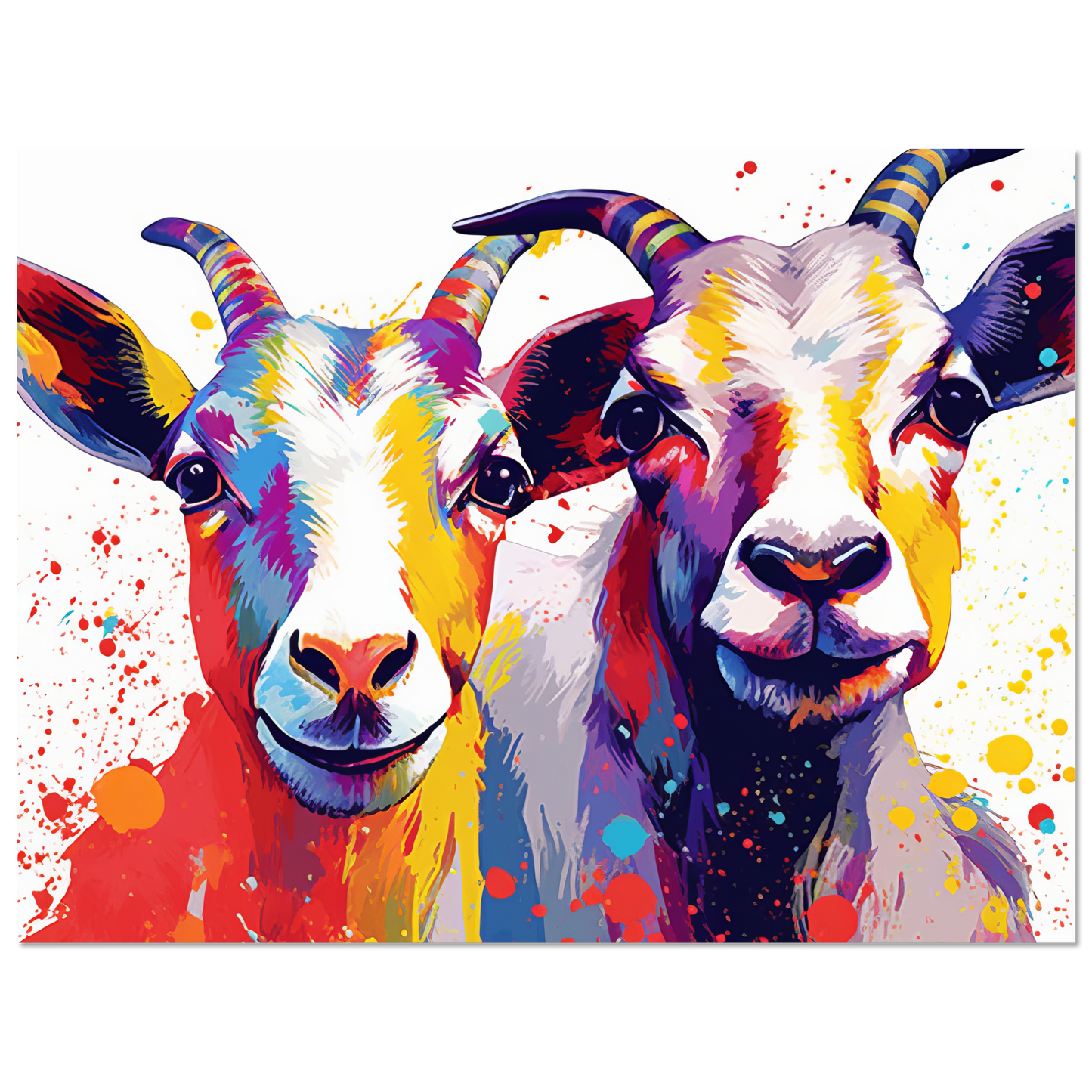 Ziegen Ziege Pop-Art (GOAT15)