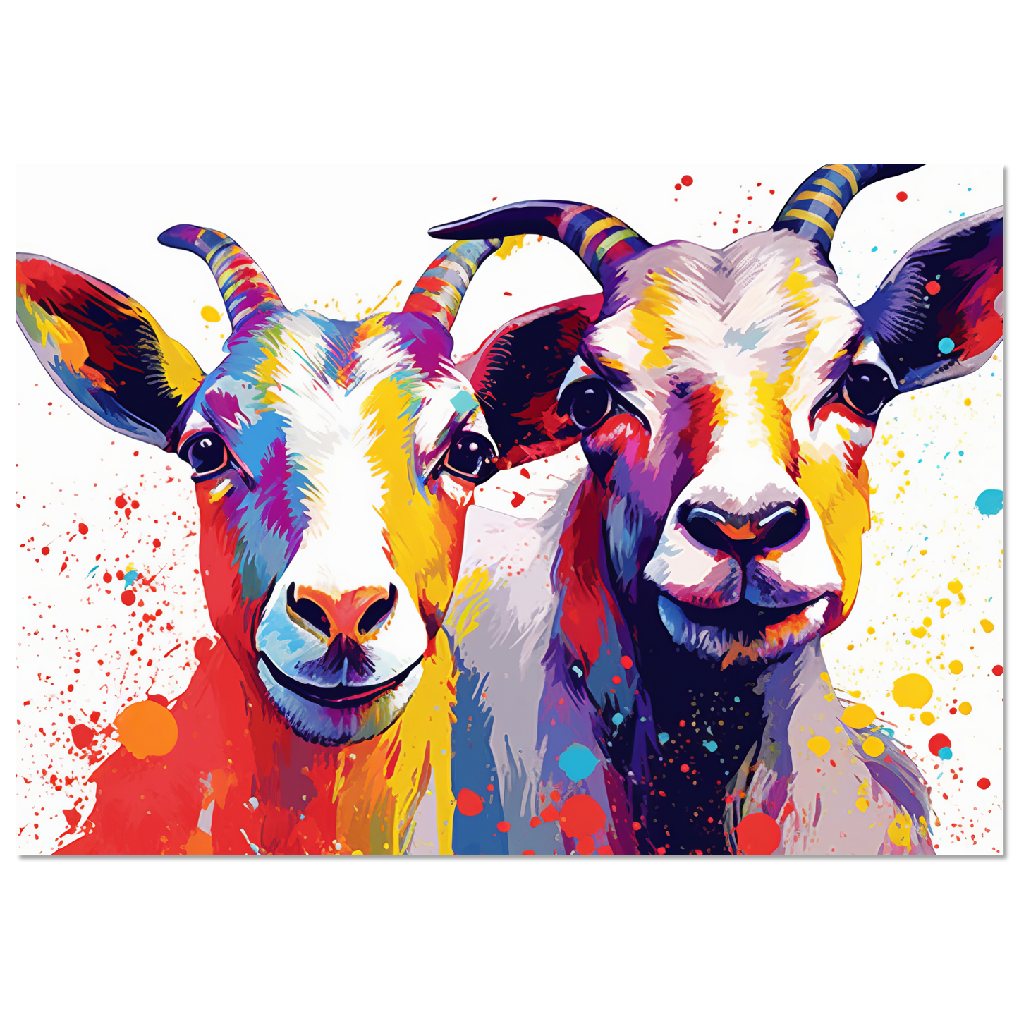 Ziegen Ziege Pop-Art (GOAT15)