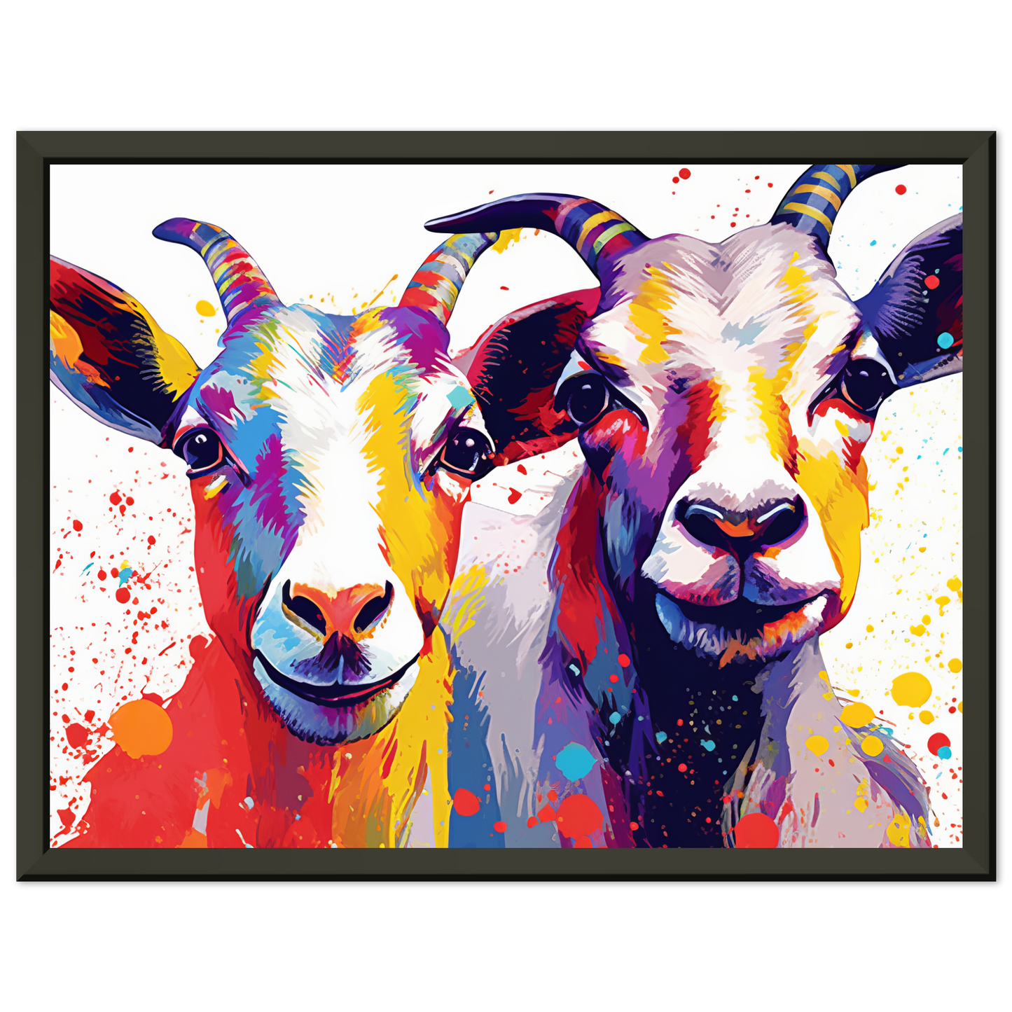 Ziegen Ziege Pop-Art (GOAT15)