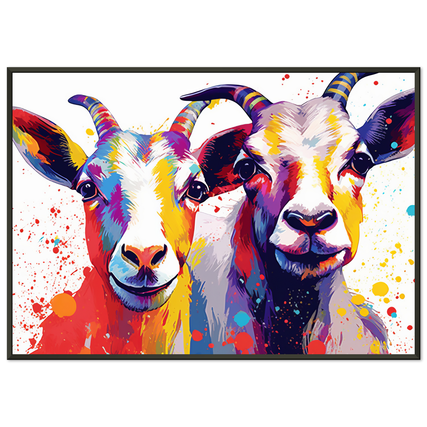 Ziegen Ziege Pop-Art (GOAT15)