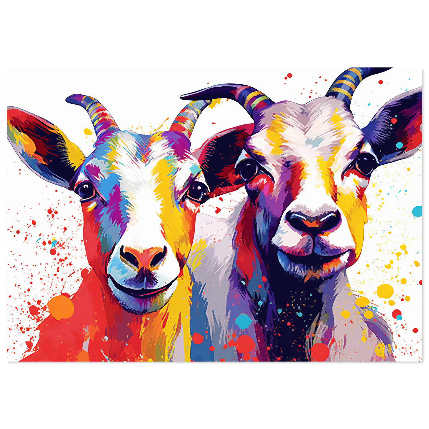 Ziegen Ziege Pop-Art (GOAT15)