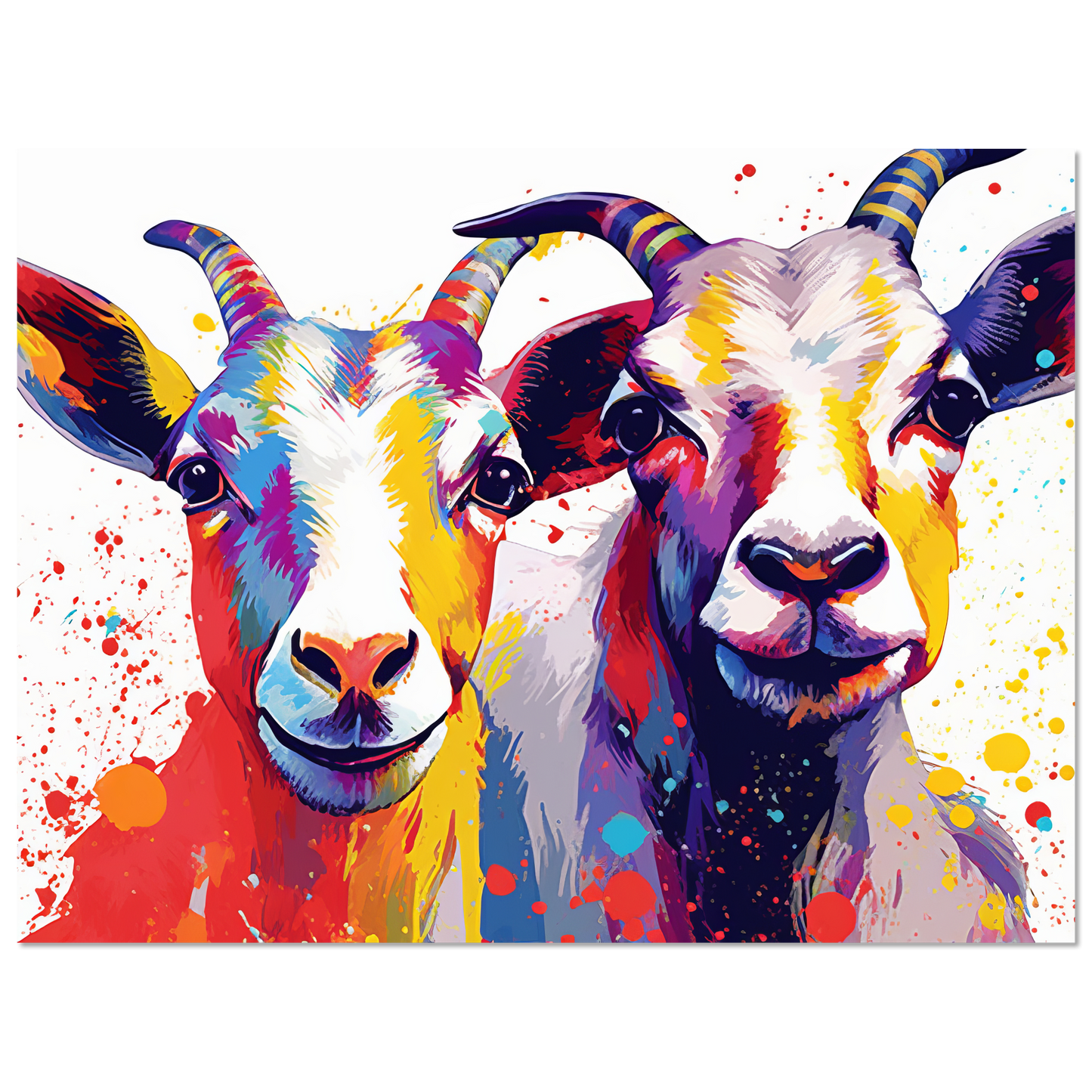 Ziegen Ziege Pop-Art (GOAT15)