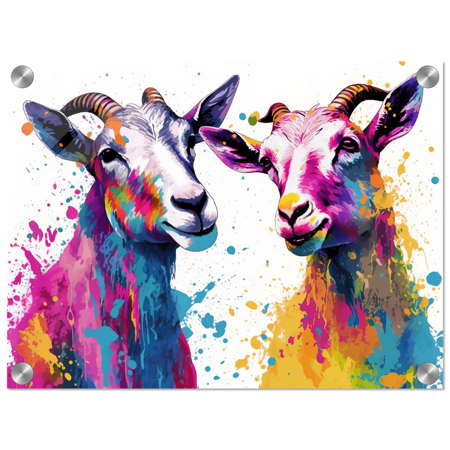 Ziegen Ziege Pop-Art (GOAT16)