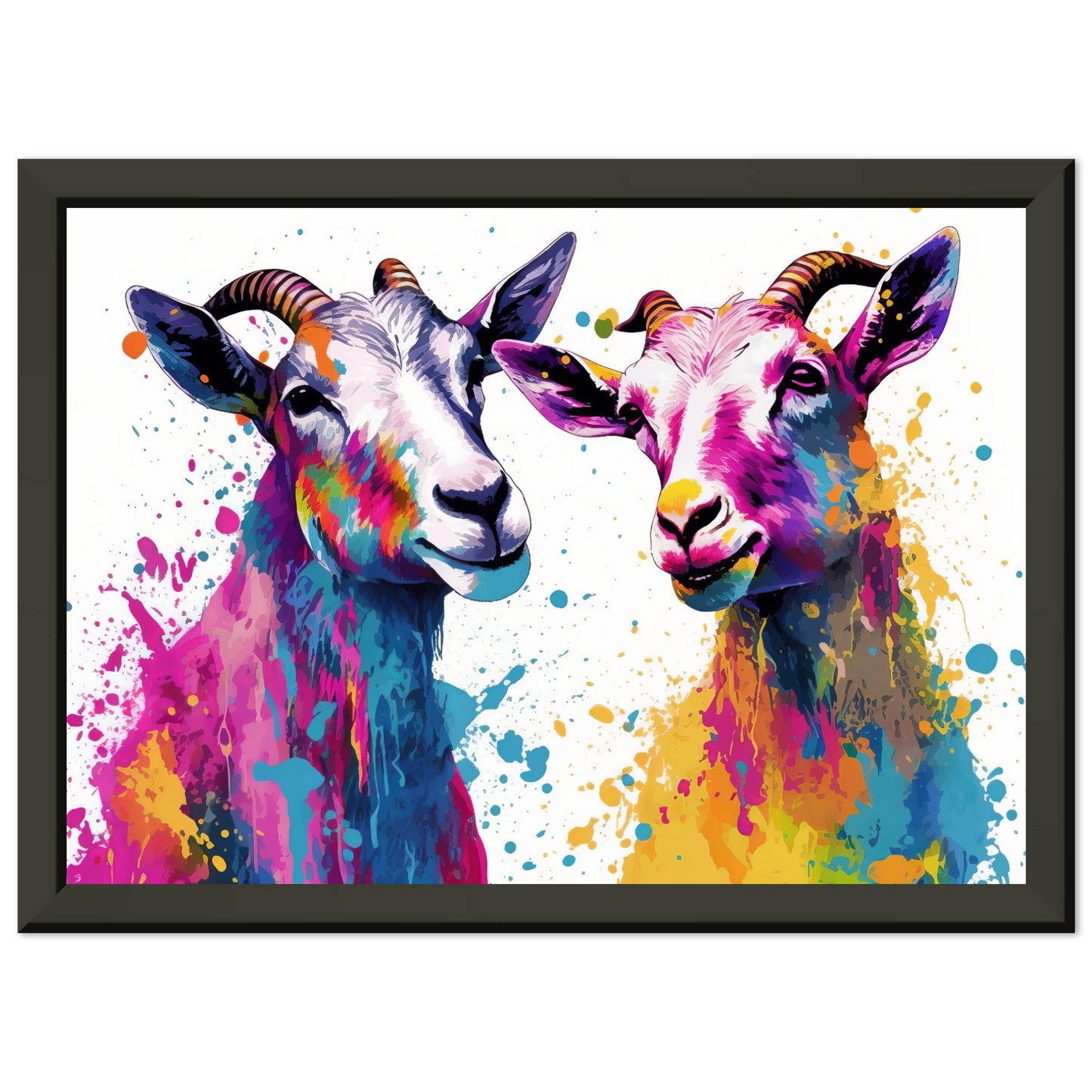 Ziegen Ziege Pop-Art (GOAT16)