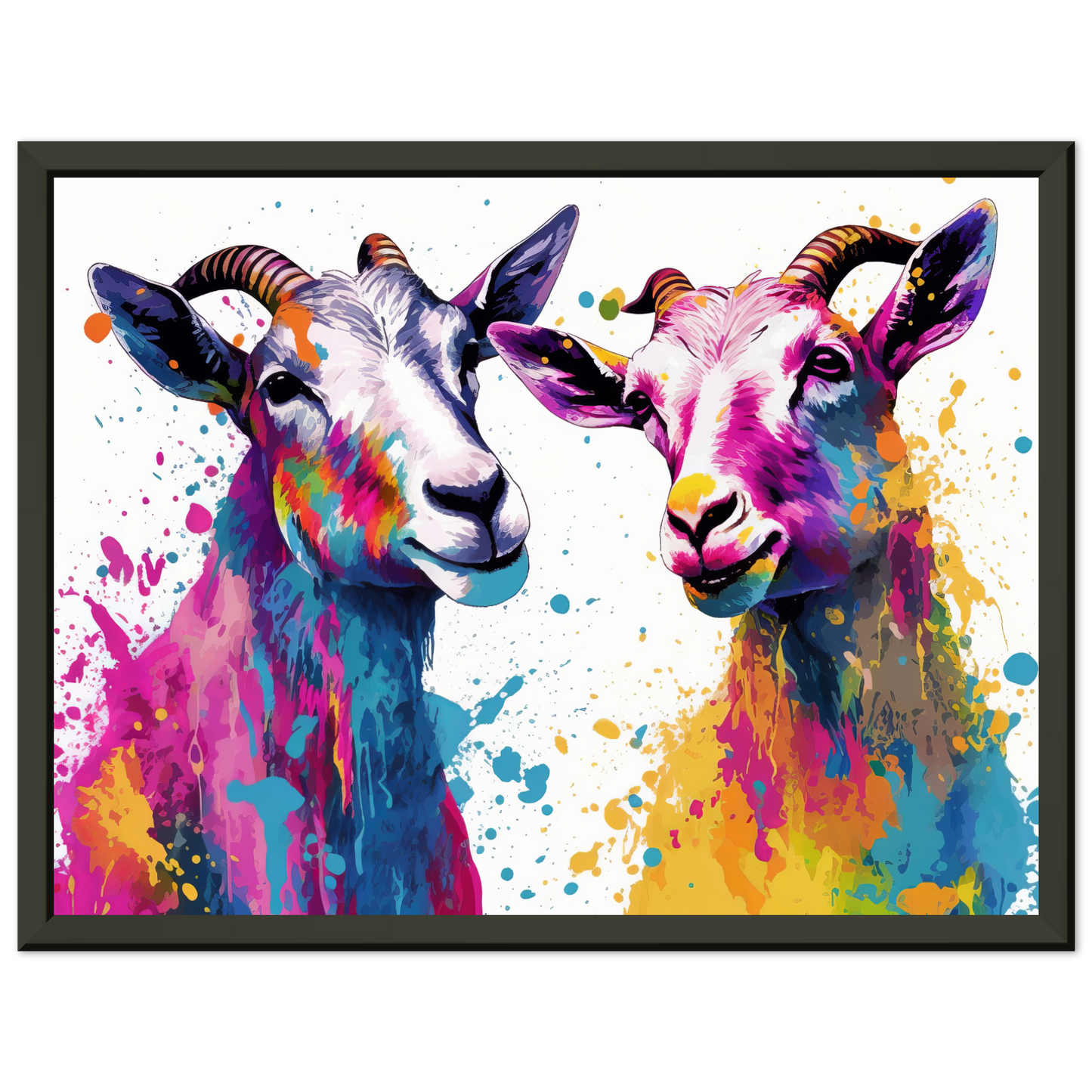 Ziegen Ziege Pop-Art (GOAT16)