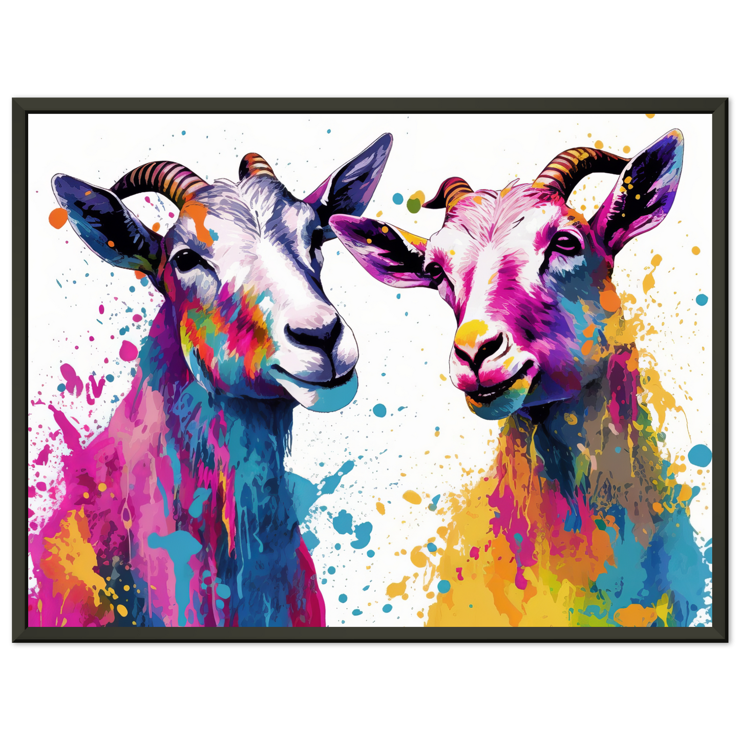 Ziegen Ziege Pop-Art (GOAT16)