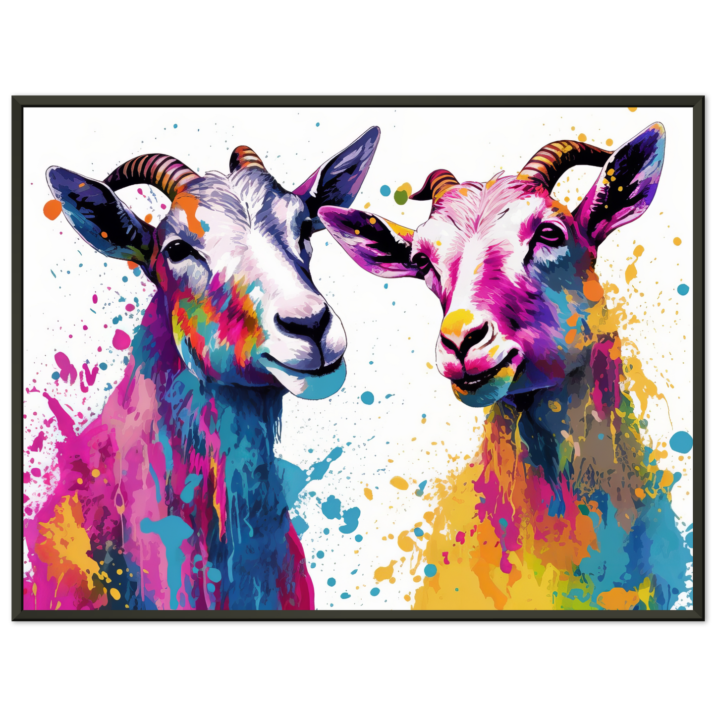 Ziegen Ziege Pop-Art (GOAT16)