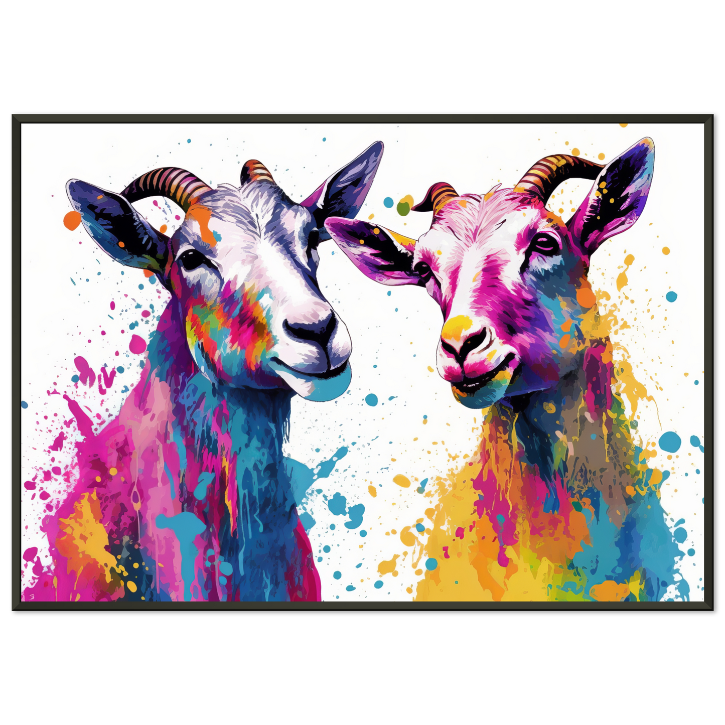 Ziegen Ziege Pop-Art (GOAT16)