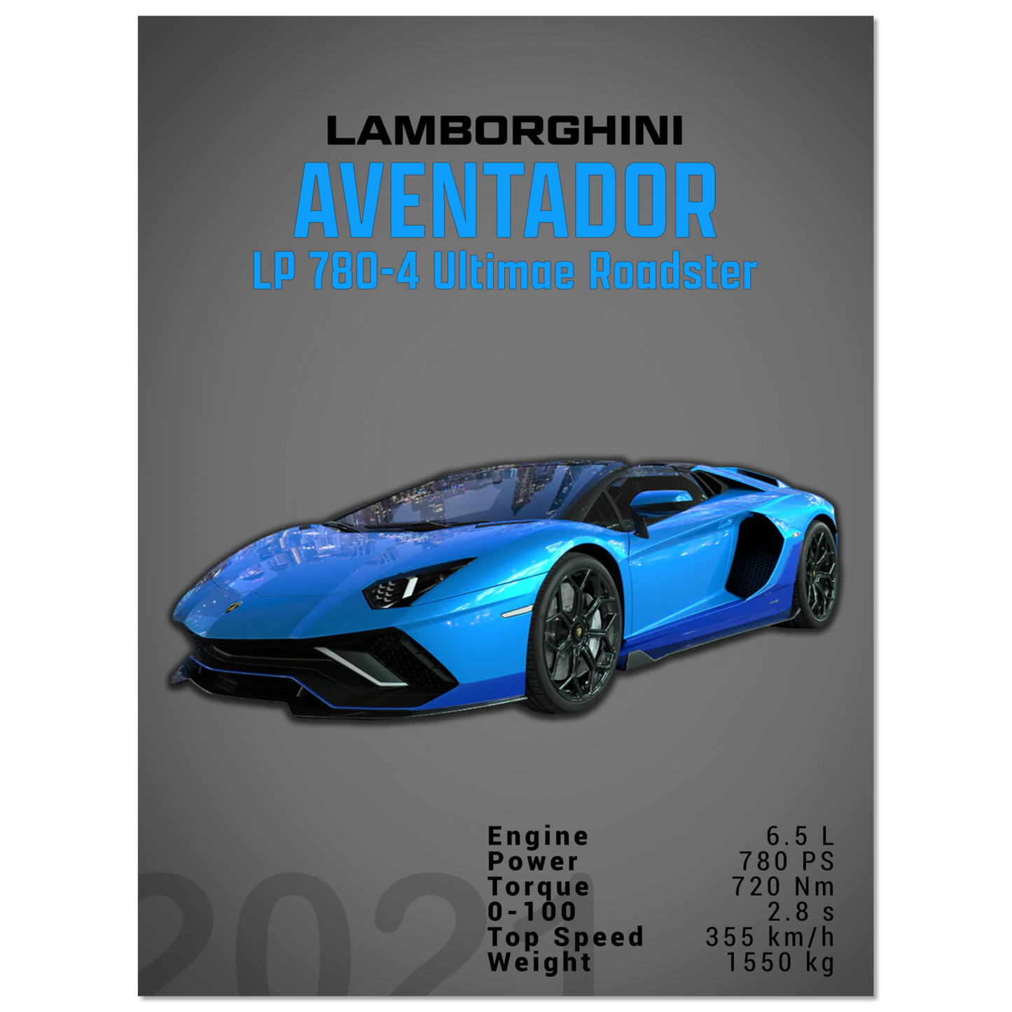 Lamborghini Aventador 2021 Aventador LP 780-4 Ultimae Roadster (LAMBO10D)