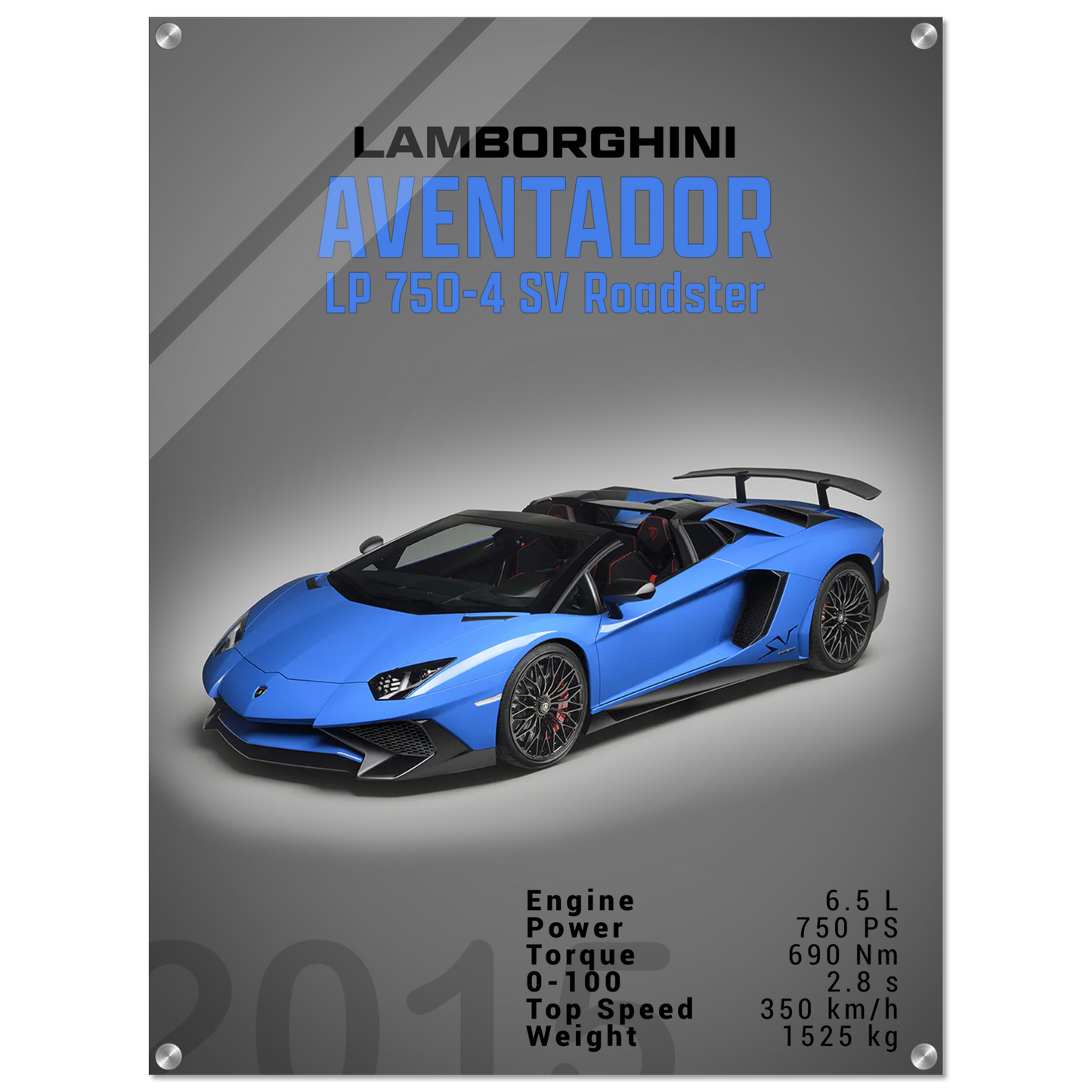 Lamborghini Aventador 2015 Aventador LP 750-4 SV Roadster (LAMBO11D)