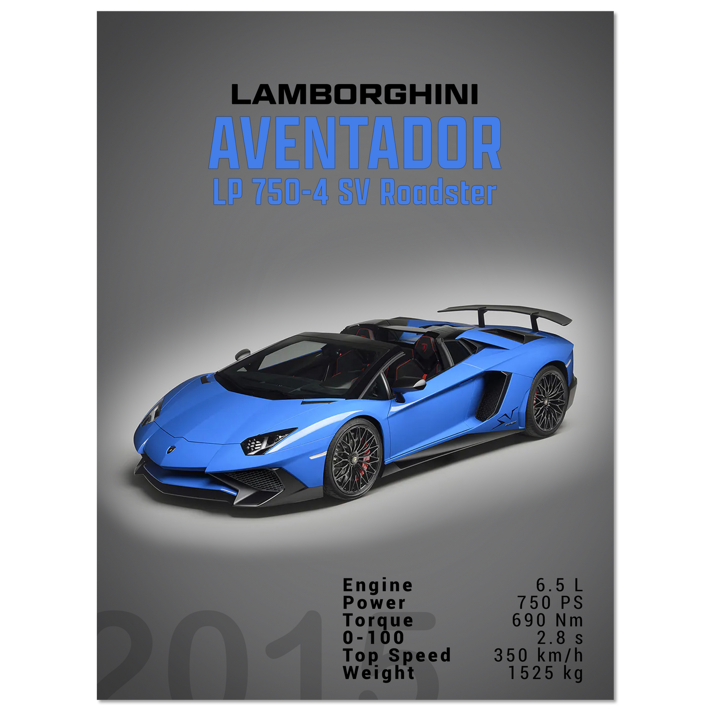 Lamborghini Aventador 2015 Aventador LP 750-4 SV Roadster (LAMBO11D)