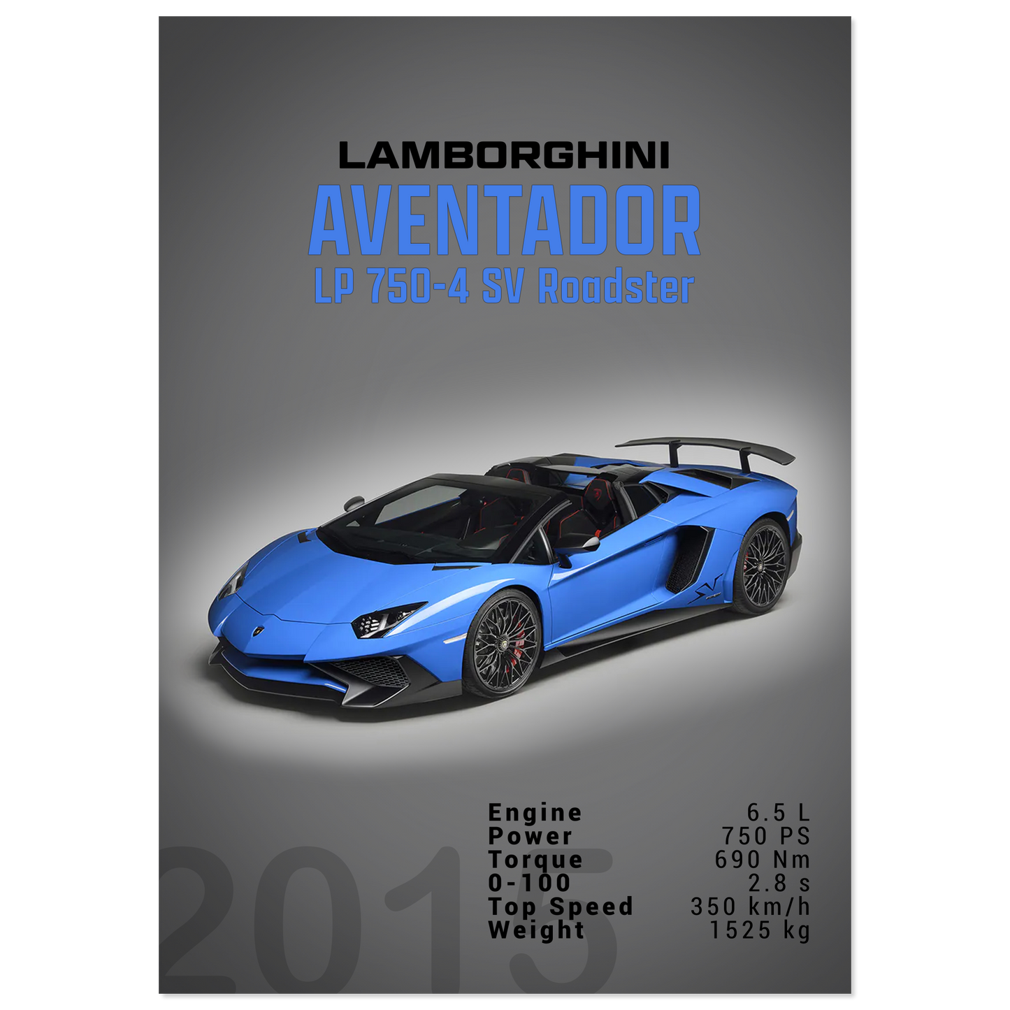 Lamborghini Aventador 2015 Aventador LP 750-4 SV Roadster (LAMBO11D)
