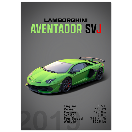 Lamborghini Aventador 2019 Aventador SVJ (LAMBO12D)
