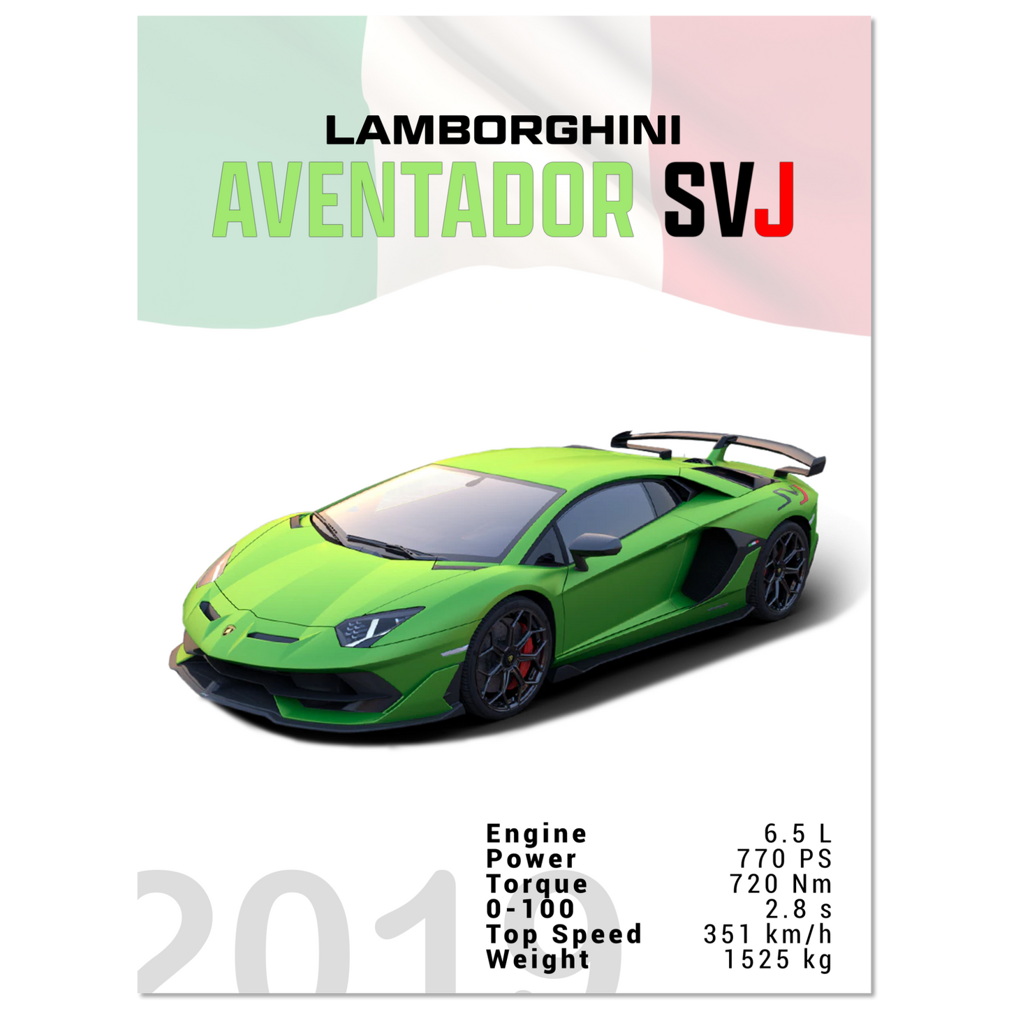 Lamborghini Aventador 2019 Aventador SVJ (LAMBO12)