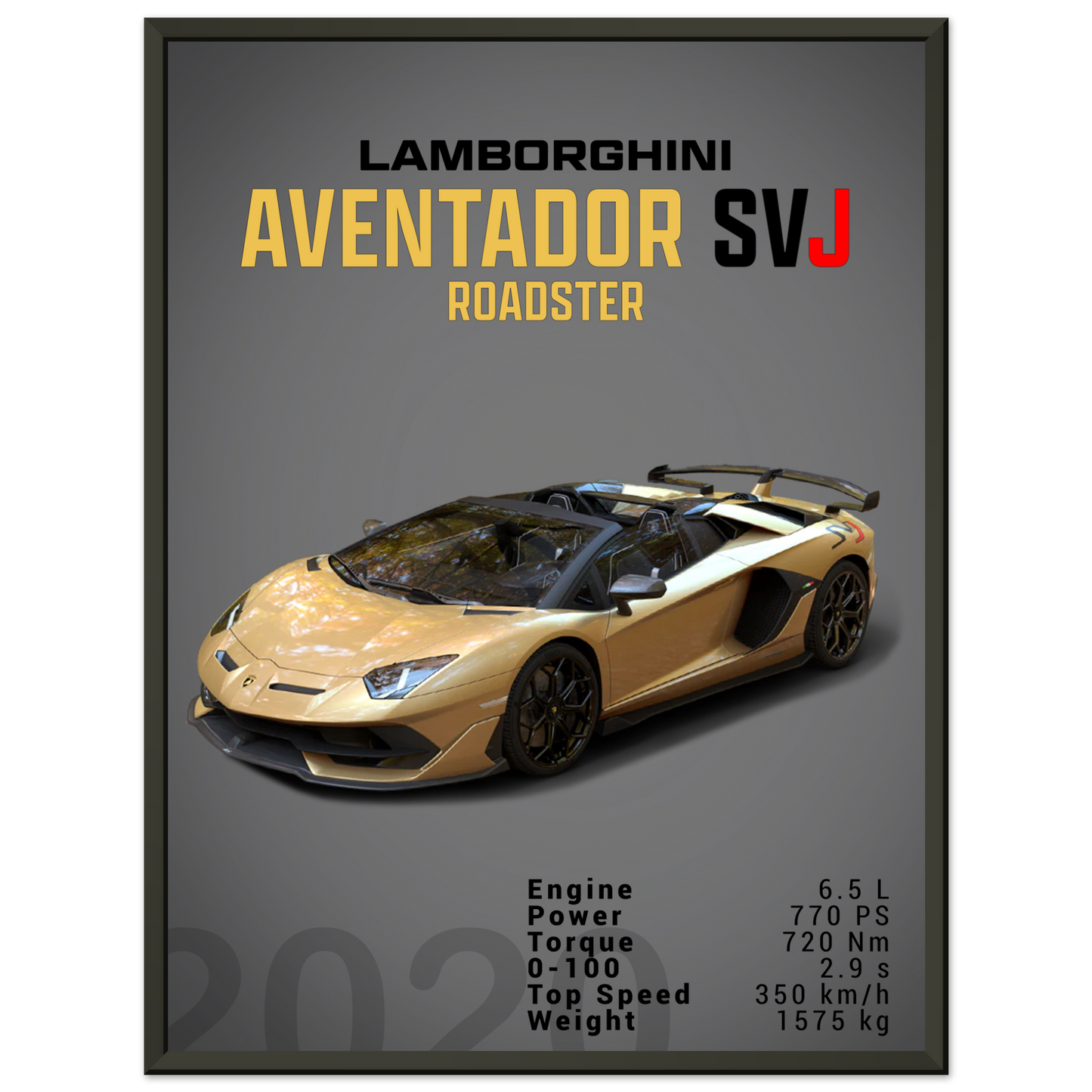 Lamborghini Aventador 2020 Aventador SVJ Roadster (LAMBO13D)