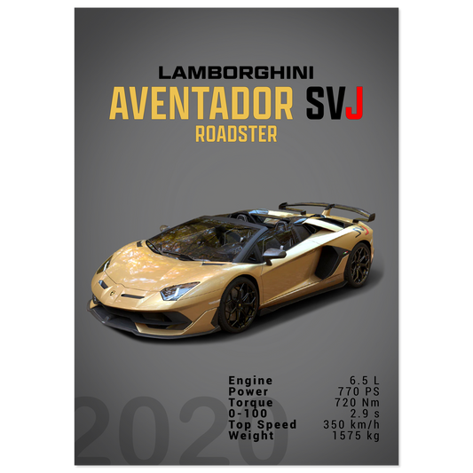 Lamborghini Aventador 2020 Aventador SVJ Roadster (LAMBO13D)