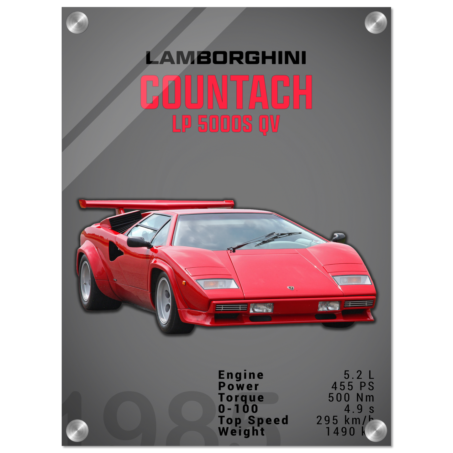 Lamborghini 1985 Countach LP 5000 S QV (LAMBO18D)