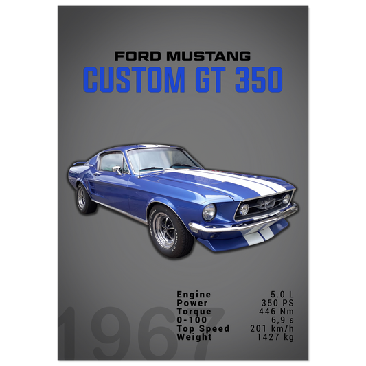 Ford Mustang 1967 Custom GT350 (MUSTANG02D)