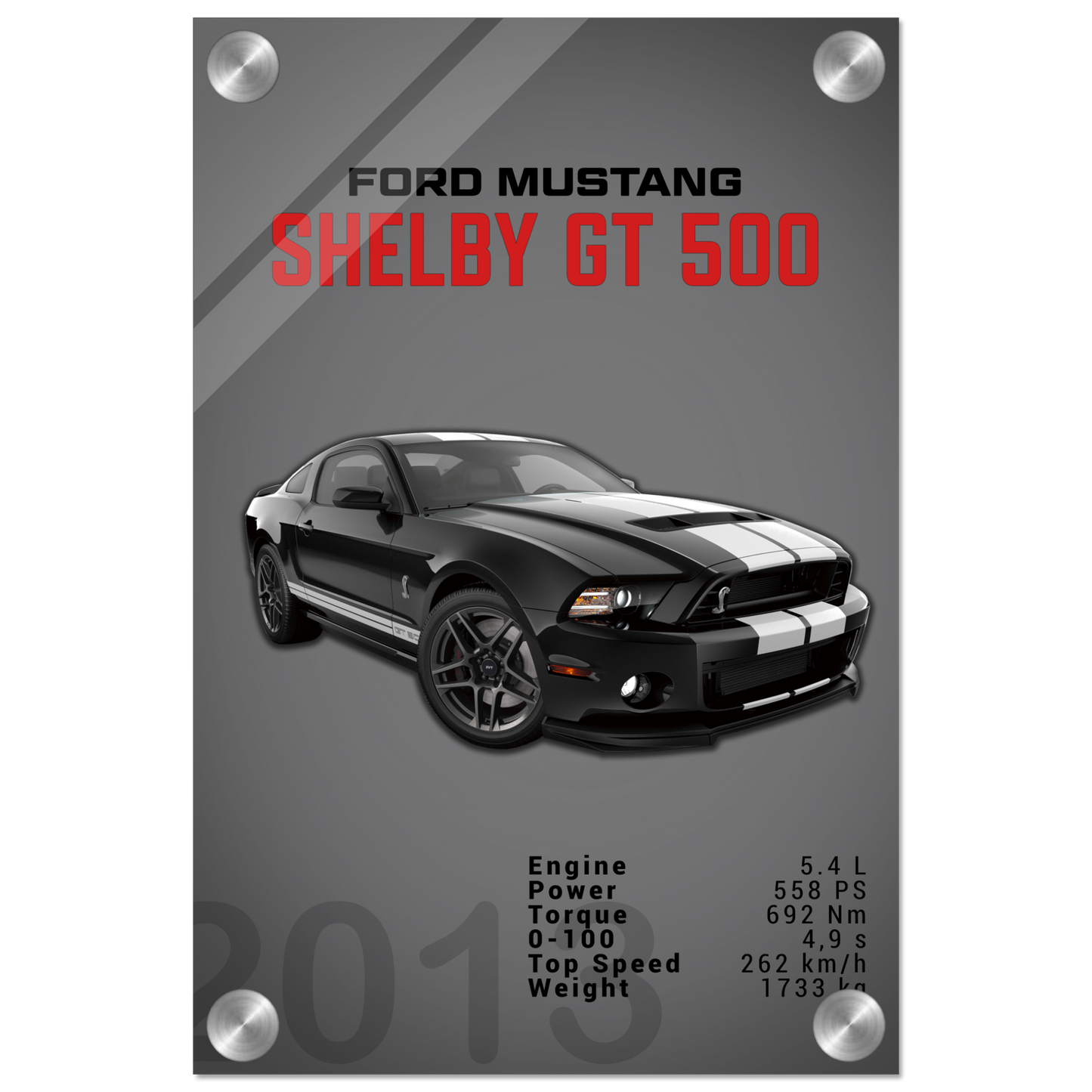 Ford Mustang 2013 Shelby GT500 S197 (MUSTANG03D)