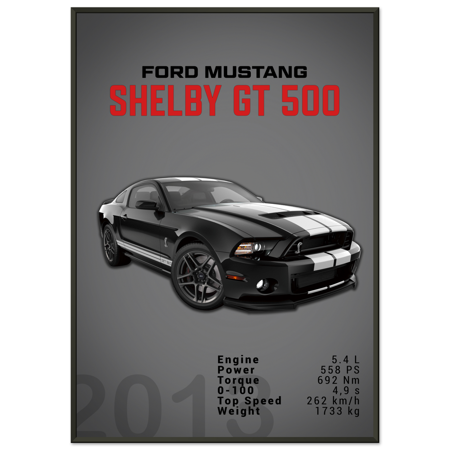 Ford Mustang 2013 Shelby GT500 S197 (MUSTANG03D)