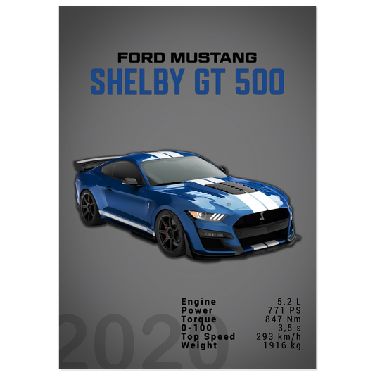 Ford Mustang 2020 Shelby GT500 S550 (MUSTANG04D)