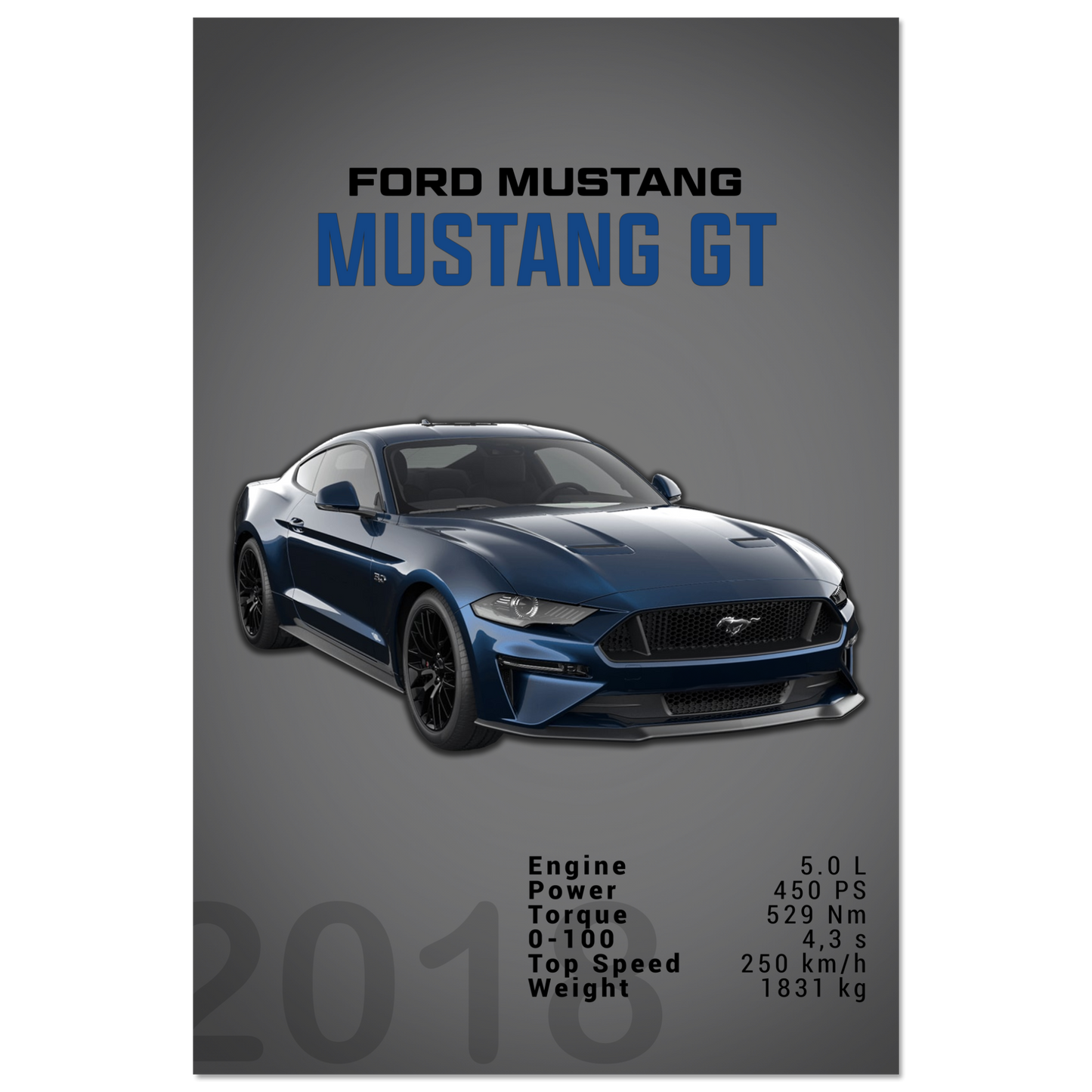 Ford Mustang 2018 GT S550 (MUSTANG08D)