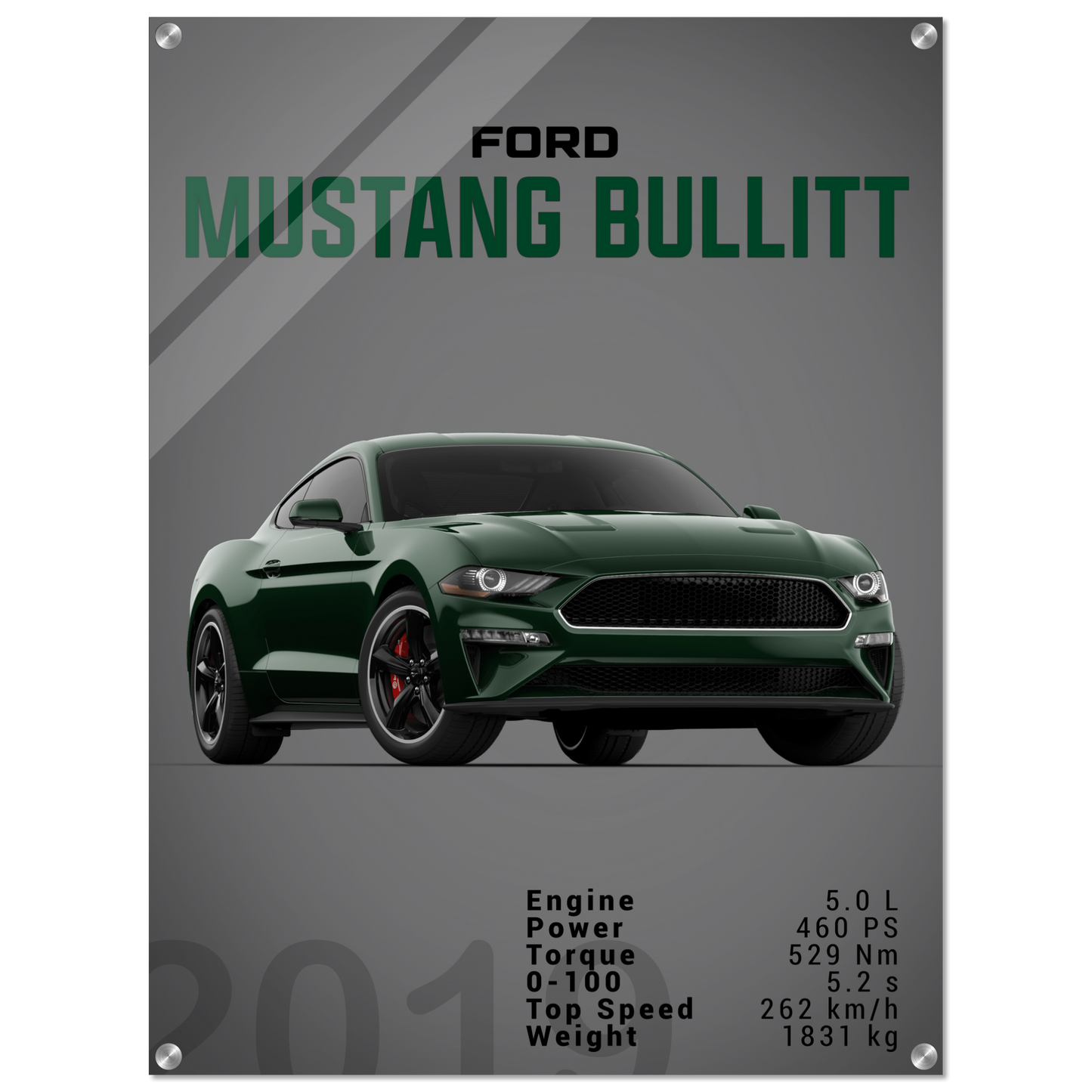 Ford Mustang 2019 Bullitt S550 (MUSTANG13D)