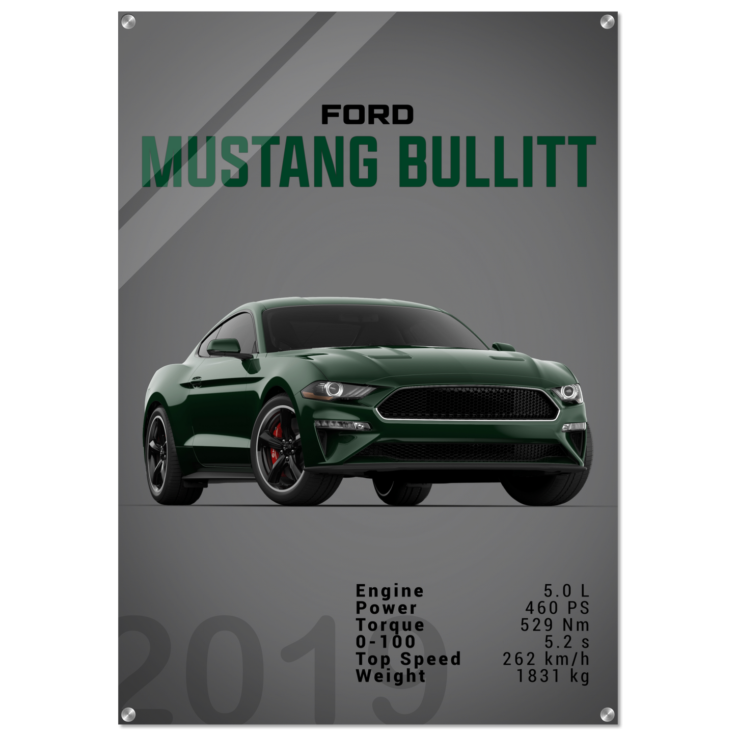 Ford Mustang 2019 Bullitt S550 (MUSTANG13D)