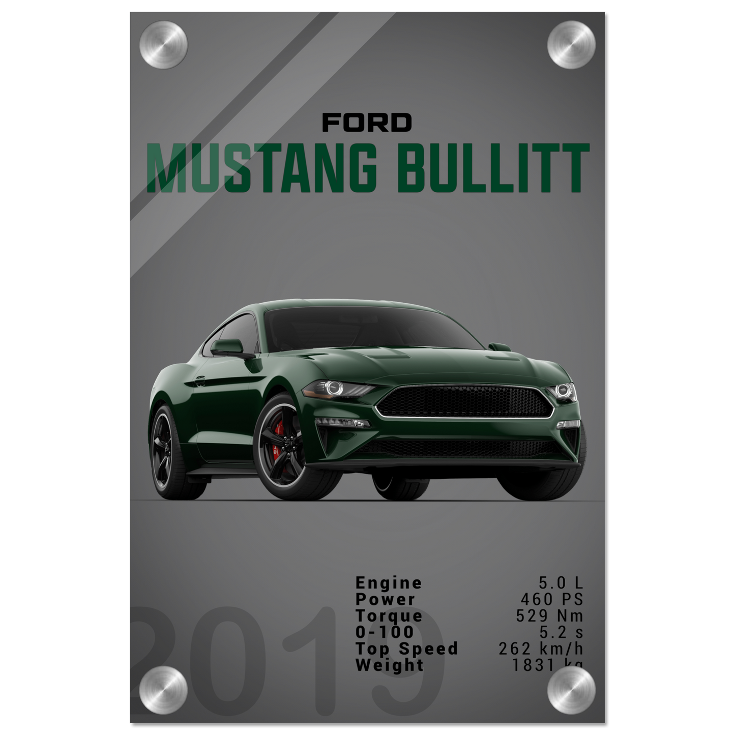 Ford Mustang 2019 Bullitt S550 (MUSTANG13D)
