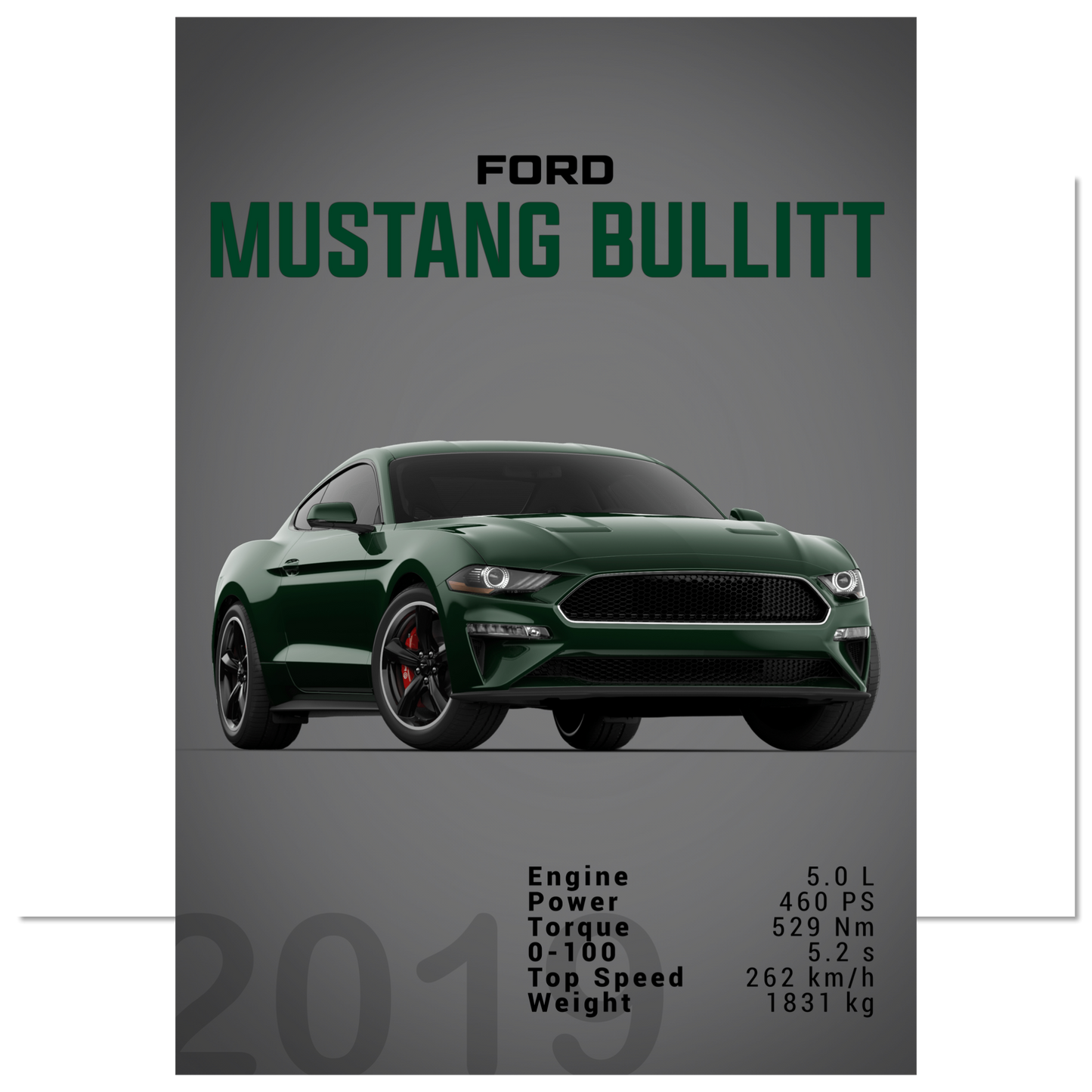 Ford Mustang 2019 Bullitt S550 (MUSTANG13D)