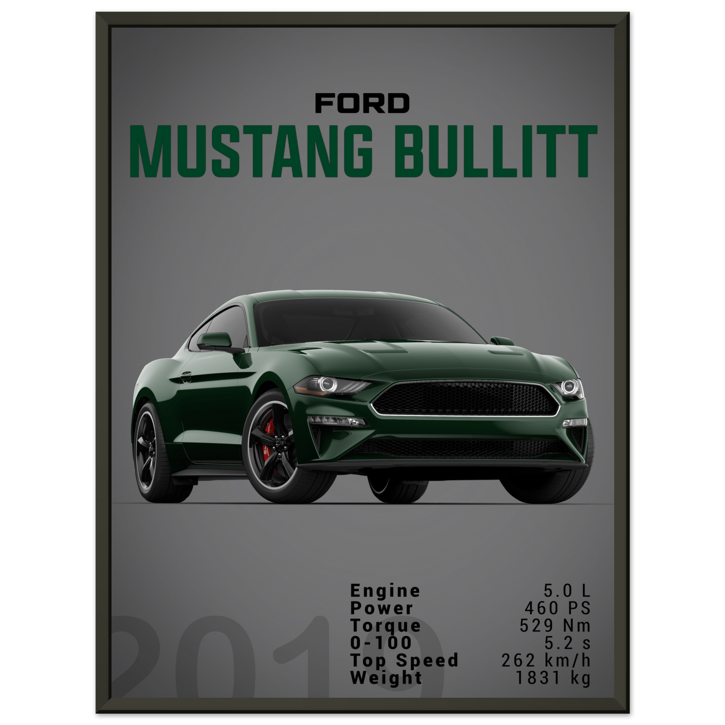 Ford Mustang 2019 Bullitt S550 (MUSTANG13D)