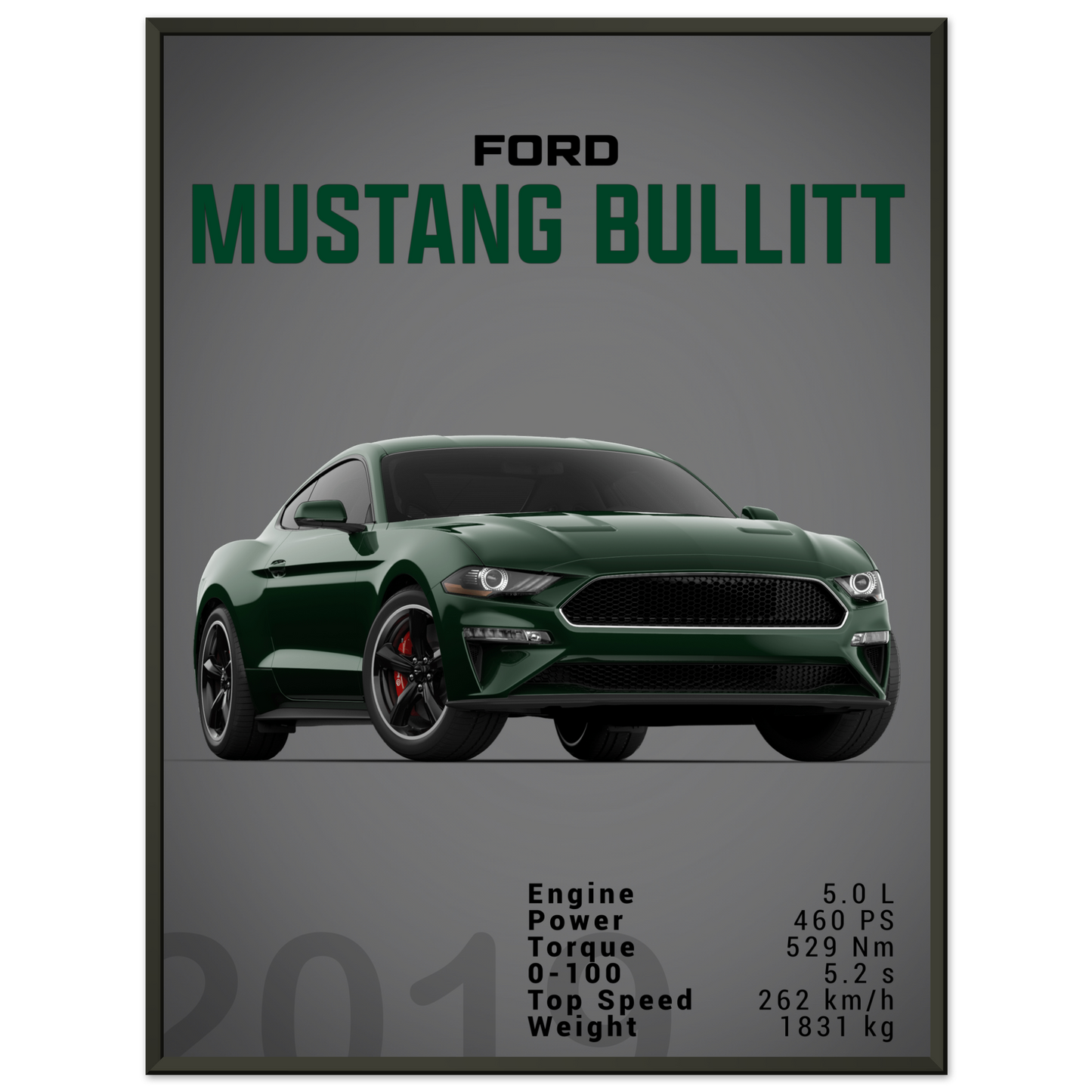 Ford Mustang 2019 Bullitt S550 (MUSTANG13D)